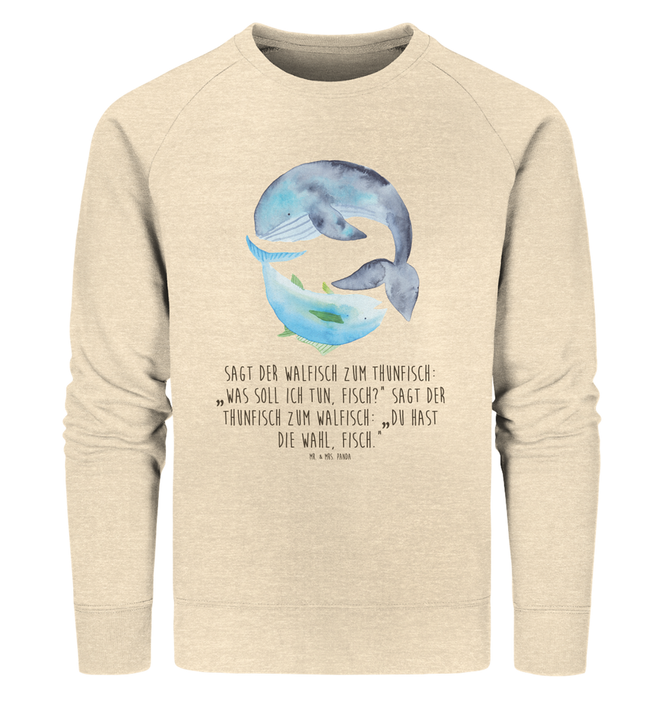 Organic Pullover Walfisch & Thunfisch Pullover, Pullover Männer, Pullover Frauen, Sweatshirt, Sweatshirt Männer, Sweatshirt Frauen, Unisex, Tiermotive, Gute Laune, lustige Sprüche, Tiere, Wal, Wahl, Tunfisch, Wortwitz lustig, Spruch lustig, Flachwitz, Witz, Spruch des Tages, Flachwitz Geschenk