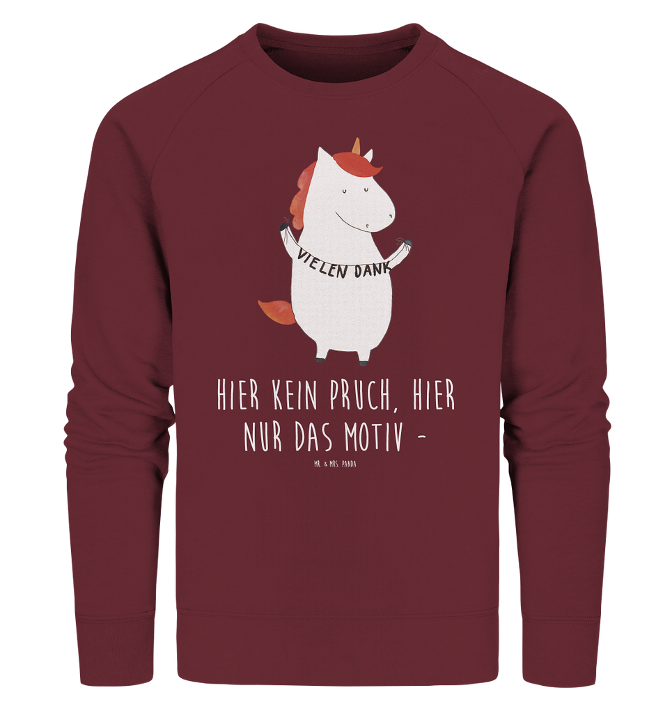 Organic Pullover Einhorn Vielen Dank Pullover, Pullover Männer, Pullover Frauen, Sweatshirt, Sweatshirt Männer, Sweatshirt Frauen, Unisex, Einhorn, Einhörner, Einhorn Deko, Pegasus, Unicorn, Danke, vielen Dank, Dankeschön, Danksagung