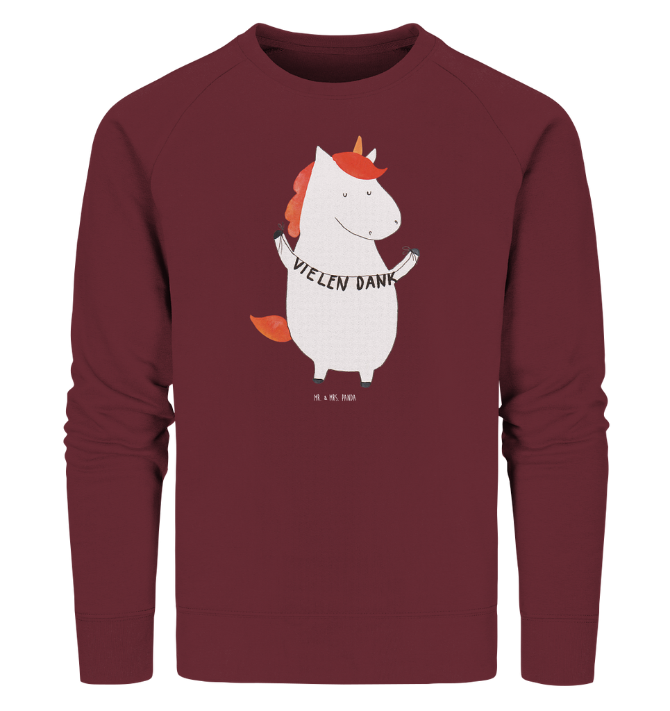Organic Pullover Einhorn Vielen Dank Pullover, Pullover Männer, Pullover Frauen, Sweatshirt, Sweatshirt Männer, Sweatshirt Frauen, Unisex, Einhorn, Einhörner, Einhorn Deko, Pegasus, Unicorn, Danke, vielen Dank, Dankeschön, Danksagung