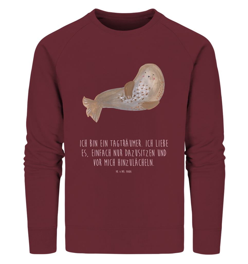 Organic Pullover Robbe lachend Pullover, Pullover Männer, Pullover Frauen, Sweatshirt, Sweatshirt Männer, Sweatshirt Frauen, Unisex, Tiermotive, Gute Laune, lustige Sprüche, Tiere, Robbe, Robben, Seehund, Strand, Meerestier, Ostsee, Nordsee