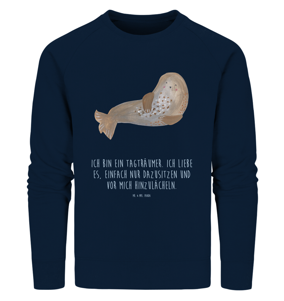 Organic Pullover Robbe lachend Pullover, Pullover Männer, Pullover Frauen, Sweatshirt, Sweatshirt Männer, Sweatshirt Frauen, Unisex, Tiermotive, Gute Laune, lustige Sprüche, Tiere, Robbe, Robben, Seehund, Strand, Meerestier, Ostsee, Nordsee