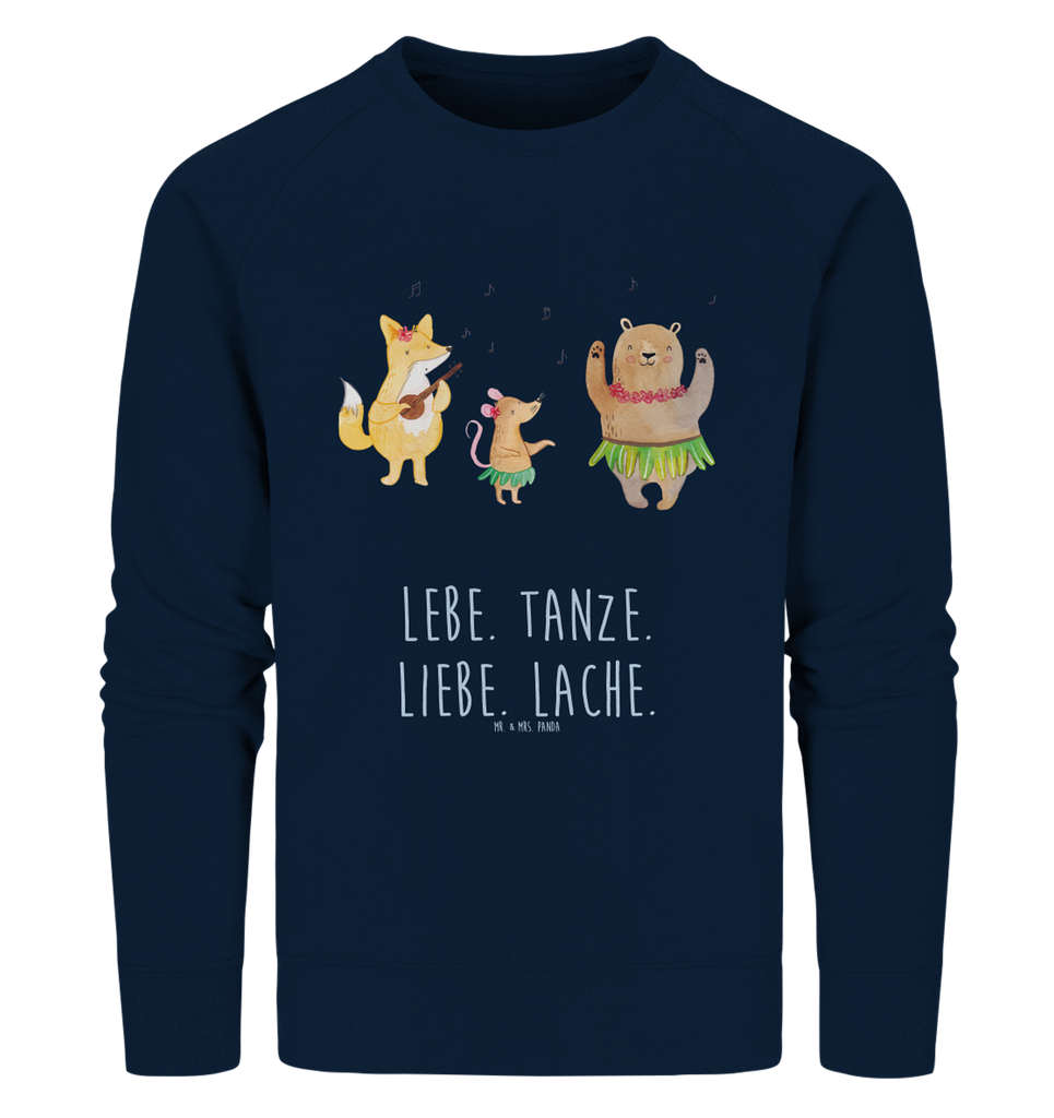 Organic Pullover Waldtiere Aloha Pullover, Pullover Männer, Pullover Frauen, Sweatshirt, Sweatshirt Männer, Sweatshirt Frauen, Unisex, Tiermotive, Gute Laune, lustige Sprüche, Tiere, Wald, Waldtiere, Musik, Aloha, Bär, Hase, Igel, Tanzen, Leben, Lachen