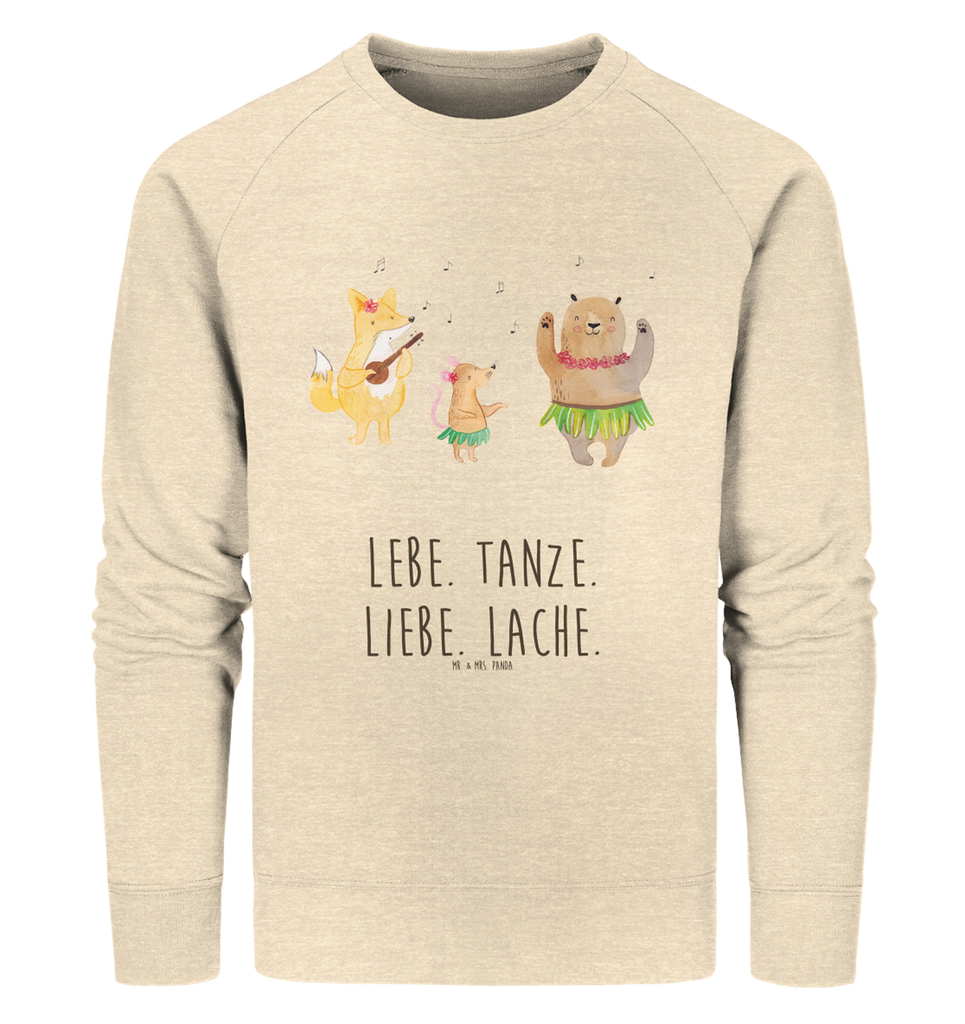 Organic Pullover Waldtiere Aloha Pullover, Pullover Männer, Pullover Frauen, Sweatshirt, Sweatshirt Männer, Sweatshirt Frauen, Unisex, Tiermotive, Gute Laune, lustige Sprüche, Tiere, Wald, Waldtiere, Musik, Aloha, Bär, Hase, Igel, Tanzen, Leben, Lachen