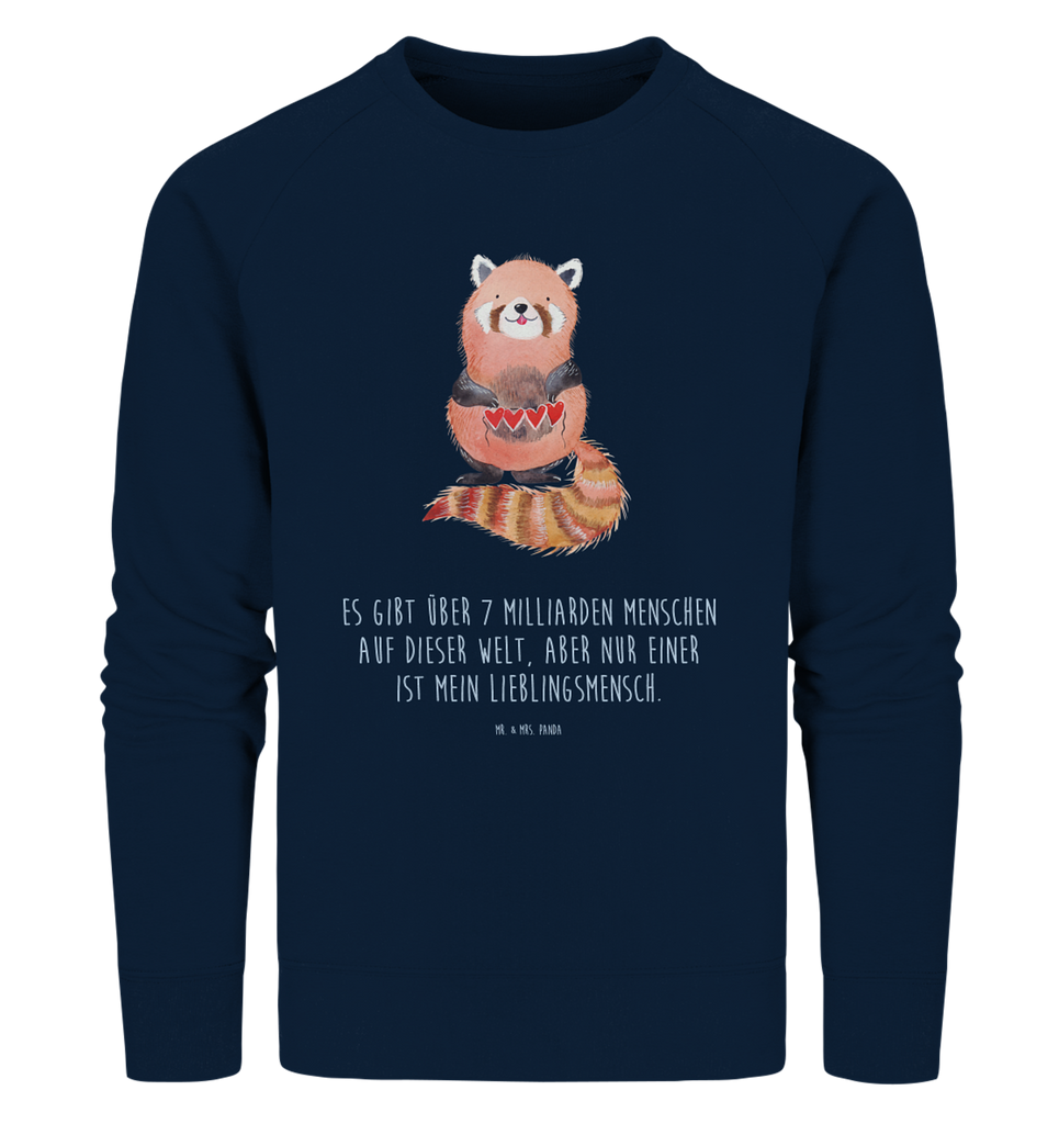 Organic Pullover Roter Panda Pullover, Pullover Männer, Pullover Frauen, Sweatshirt, Sweatshirt Männer, Sweatshirt Frauen, Unisex, Tiermotive, Gute Laune, lustige Sprüche, Tiere, Panda, Liebe, Rot, Herz, Liebling, Lieblingsmensch