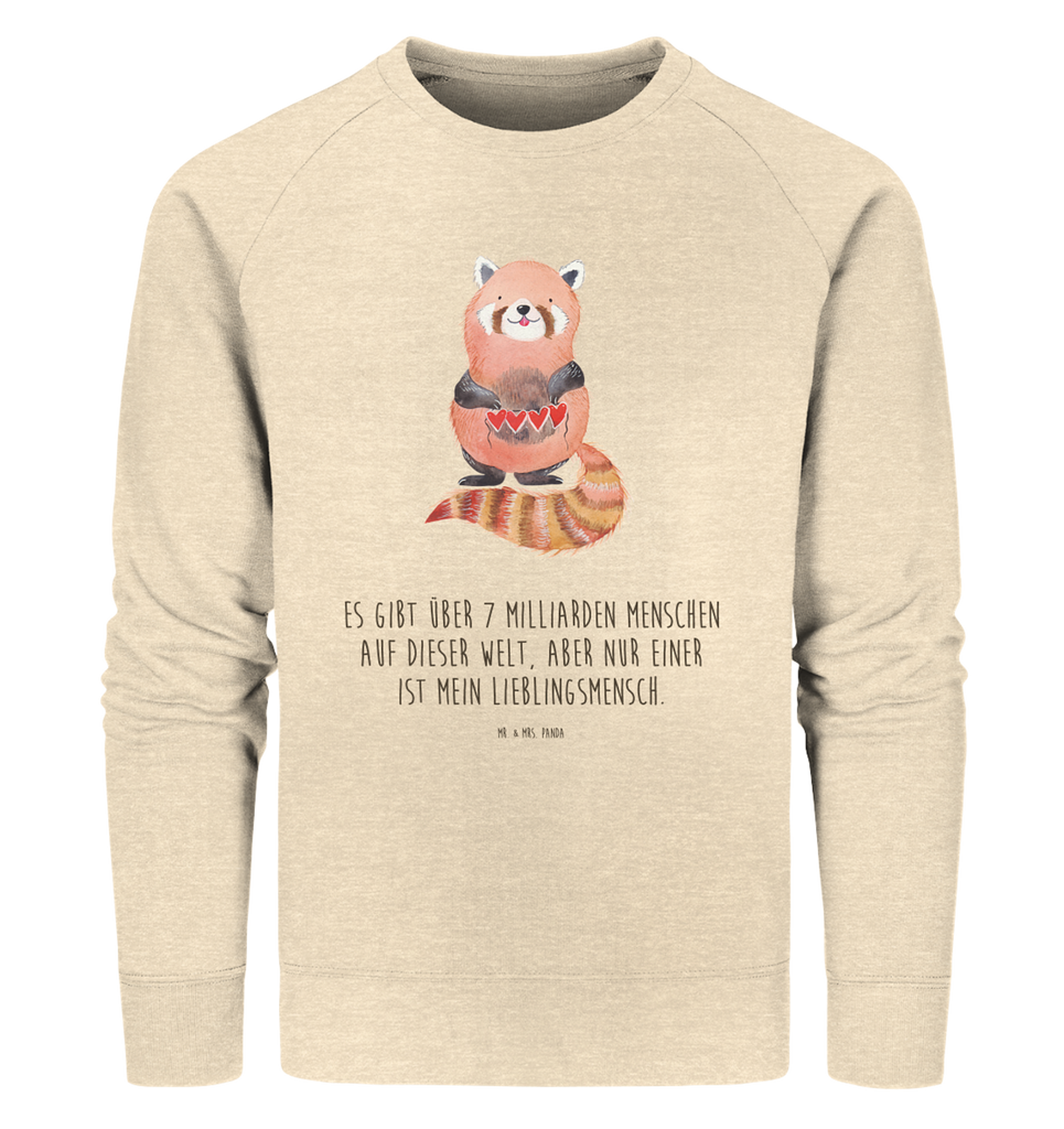 Organic Pullover Roter Panda Pullover, Pullover Männer, Pullover Frauen, Sweatshirt, Sweatshirt Männer, Sweatshirt Frauen, Unisex, Tiermotive, Gute Laune, lustige Sprüche, Tiere, Panda, Liebe, Rot, Herz, Liebling, Lieblingsmensch