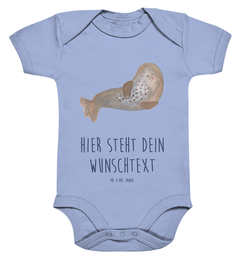 Personalisierter Baby Body Robbe lachend Personalisierter Baby Body, Personalisierte Babykleidung, Personalisierter Babystrampler, Personalisierter Strampler, Personalisierter Wickelbody, Personalisierte Baby Erstausstattung, Junge, Mädchen, Tiermotive, Gute Laune, lustige Sprüche, Tiere, Robbe, Robben, Seehund, Strand, Meerestier, Ostsee, Nordsee