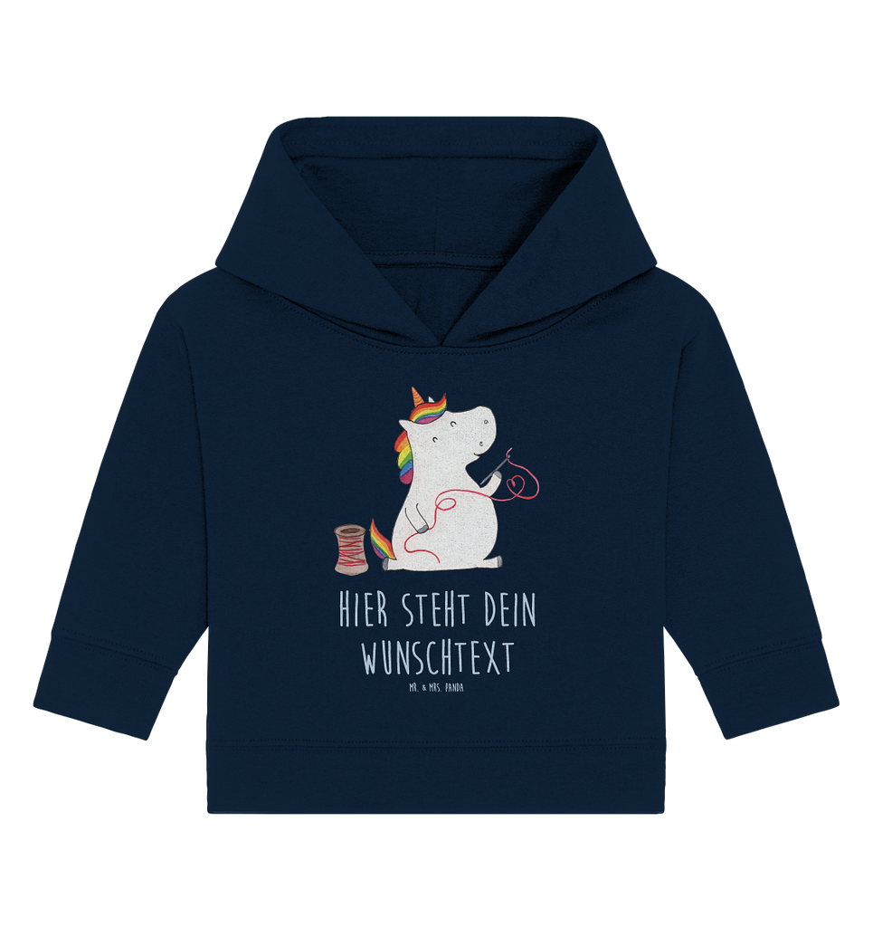 Personalisierter Baby Hoodie Einhorn Näherin Personalisierter Baby Hoodie, Baby Hoodie mit Namen, Babyhoodie Wunschtext, Einhorn, Einhörner, Einhorn Deko, Pegasus, Unicorn, Näherin, nähen, Mädchen, Freundin, Häkeln, Stricken, basteln, Nähzimmer
