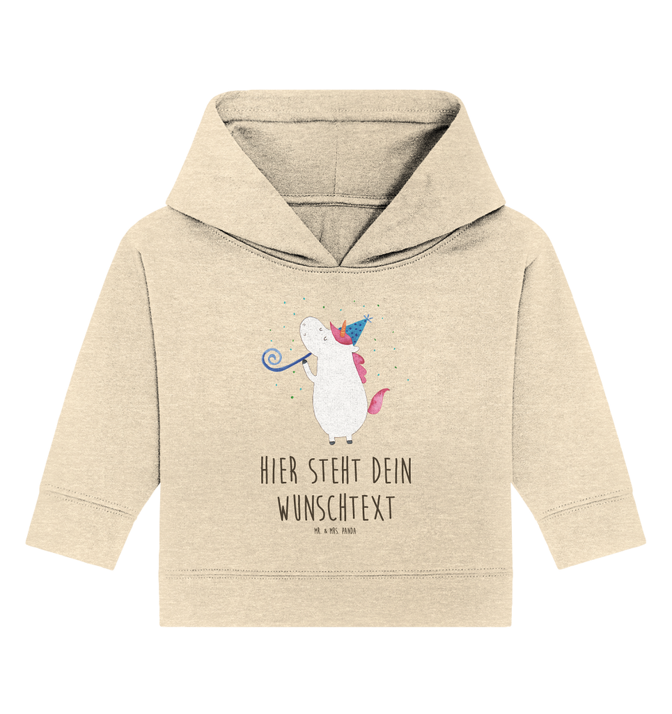 Personalisierter Baby Hoodie Einhorn Party Personalisierter Baby Hoodie, Baby Hoodie mit Namen, Babyhoodie Wunschtext, Einhorn, Einhörner, Einhorn Deko, Pegasus, Unicorn, Glitzer, Konfetti, Party, Geburtstag, Feier, Fest, Alkohol, Disco, Club