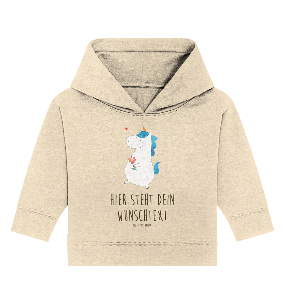 Personalisierter Baby Hoodie Einhorn Spaziergang Personalisierter Baby Hoodie, Baby Hoodie mit Namen, Babyhoodie Wunschtext, Einhorn, Einhörner, Einhorn Deko, Pegasus, Unicorn, Glitzer, Blumen, Spaziergang, Motivation, Gute Laune, Freude, Freundin, Mutter, Schwester
