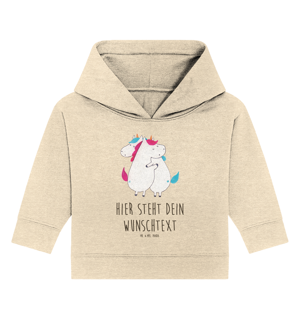 Personalisierter Baby Hoodie Einhörner Umarmen Personalisierter Baby Hoodie, Baby Hoodie mit Namen, Babyhoodie Wunschtext, Einhorn, Einhörner, Einhorn Deko, Pegasus, Unicorn, Freundinnen, Freundin, BFF, Schwester, Schwestern, Familie, Geschwister, Sister, Liebe