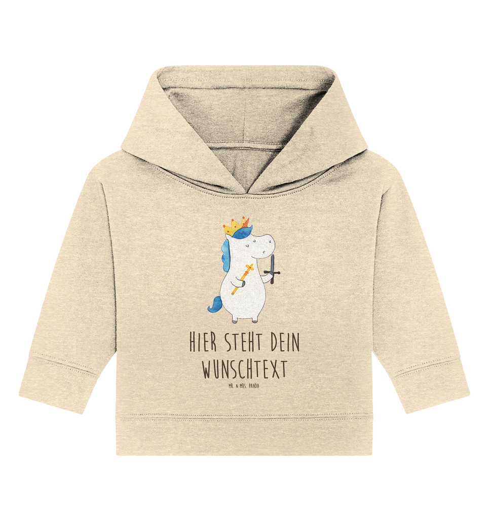 Personalisierter Baby Hoodie Einhorn König mit Schwert Personalisierter Baby Hoodie, Baby Hoodie mit Namen, Babyhoodie Wunschtext, Einhorn, Einhörner, Einhorn Deko, Pegasus, Unicorn, König, Ritter, Mittelalter