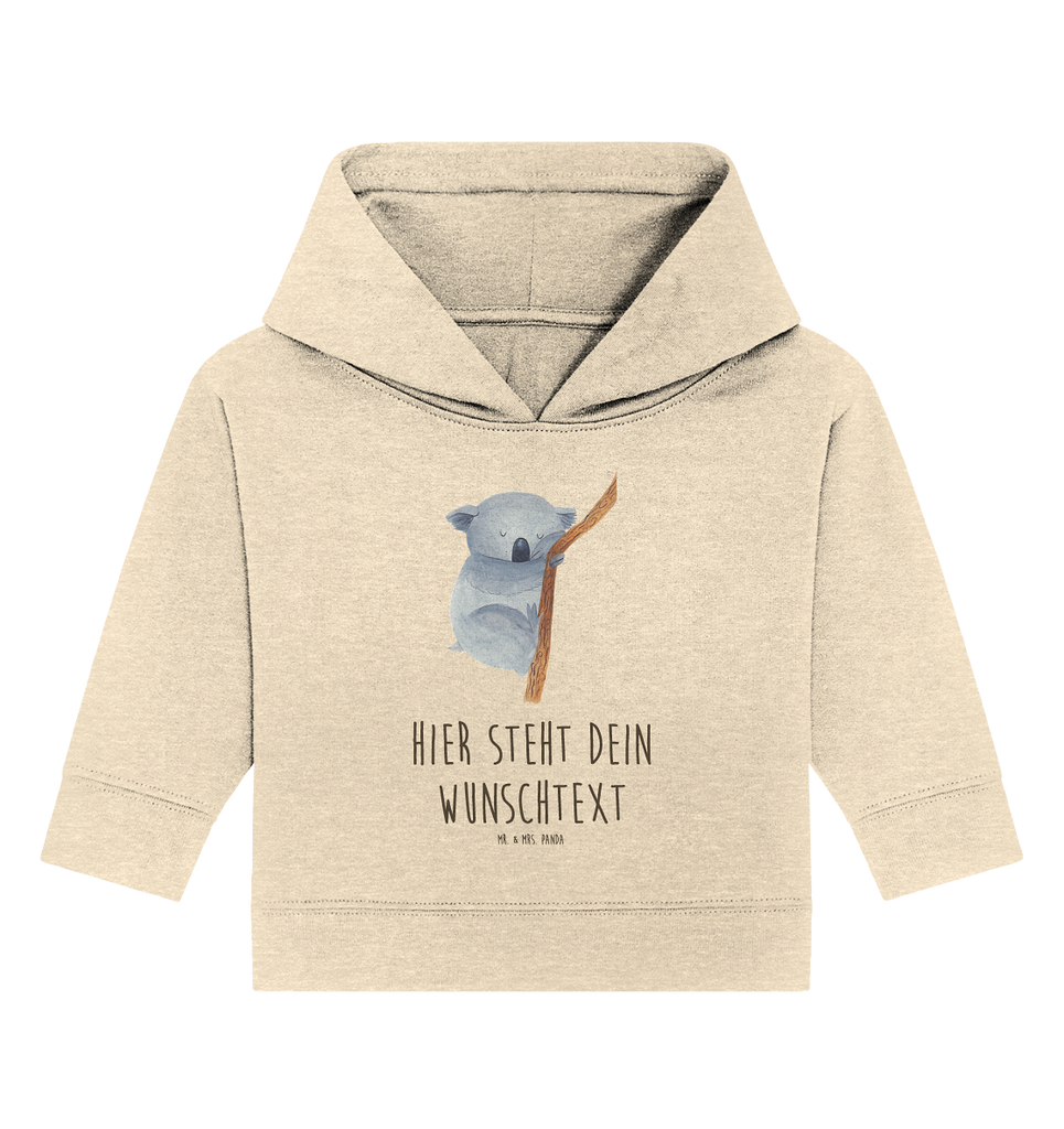 Personalisierter Baby Hoodie Koalabär Personalisierter Baby Hoodie, Baby Hoodie mit Namen, Babyhoodie Wunschtext, Tiermotive, Gute Laune, lustige Sprüche, Tiere, Koala, träumen, Traum, schlafen, Schlafzimmer, Traumland, Bär, Koalabär