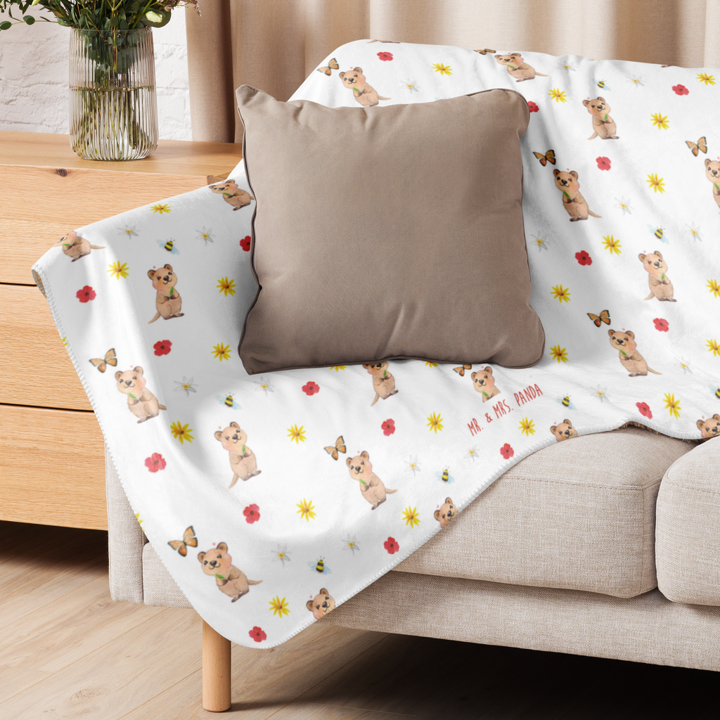 Sherpa Kuscheldecke Quokka Happy Tiermotive, Gute Laune, lustige Sprüche, Tiere, Quokka, Verschieben, Aufschieberitis, Lustiger Spruch, Niedliches Tier, Dinge erledigen