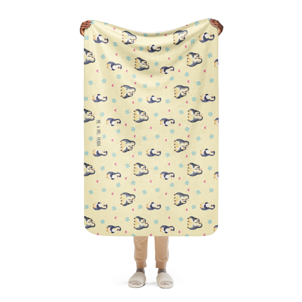 Sherpa Kuscheldecke Pinguin umarmend Pinguin, Liebe, Liebespaar, Liebesbeweis, Liebesgeschenk, Verlobung, Jahrestag, Hochzeitstag, Hochzeit, Hochzeitsgeschenk