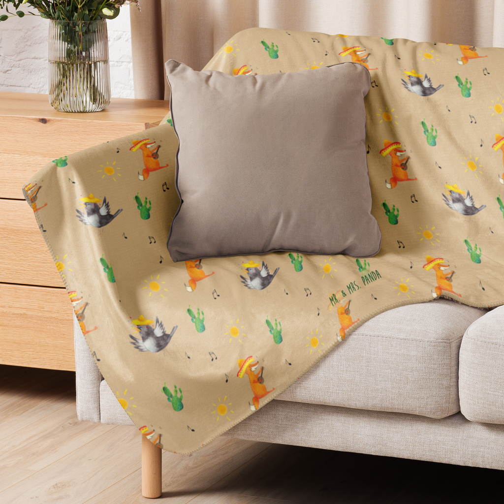 Sherpa Kuscheldecke Rabe mit Sombrero Tiermotive, Gute Laune, lustige Sprüche, Tiere, Rabe, Vogel, Vögel, Spruch positiv, fröhlich sein, glücklich sein, Glück Spruch, froh, Elster, Motivation