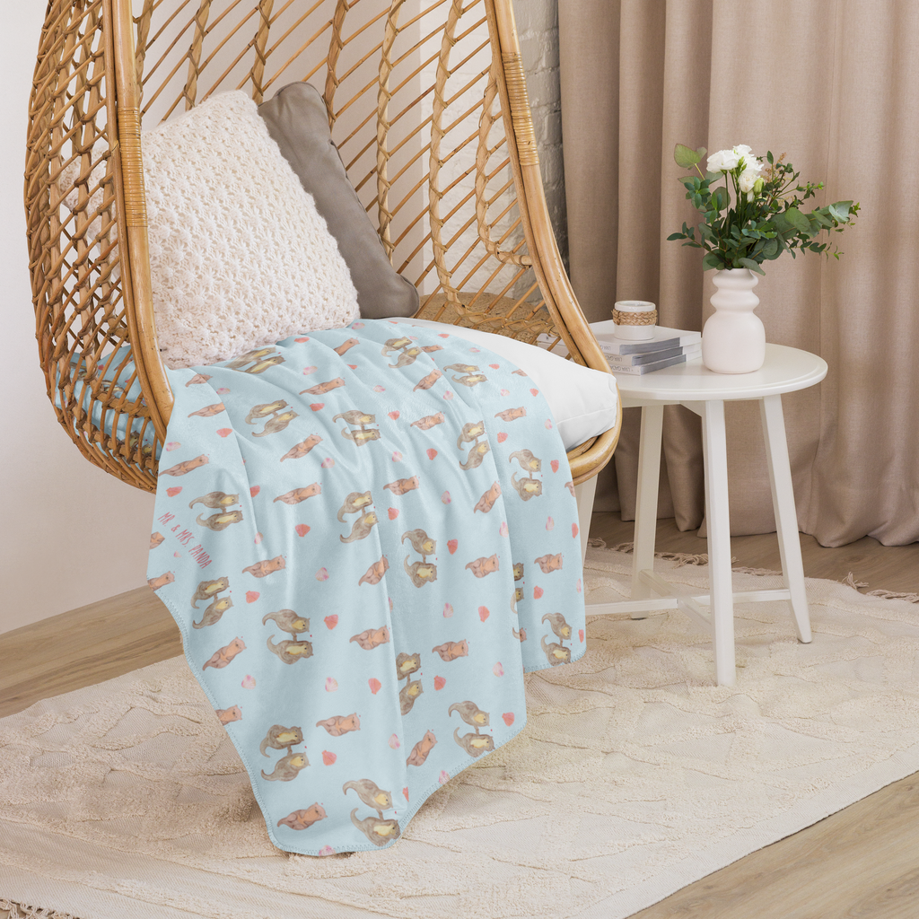 Sherpa Kuscheldecke Otter händchenhaltend Otter, Fischotter, Seeotter, Otter Seeotter See Otter