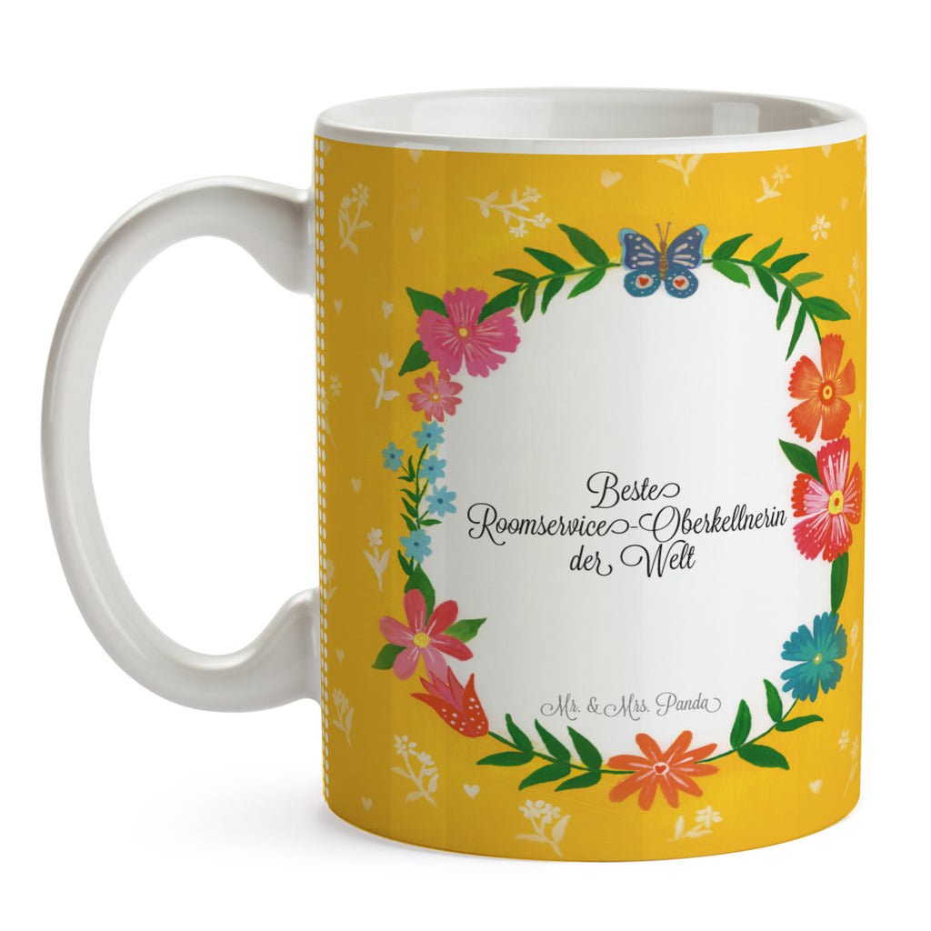 Tasse Design Frame Happy Girls Roomservice-Oberkellnerin Geschenk Becher, Kaffeetasse, Kaffeebecher, Tee, Frühstück, Büro  