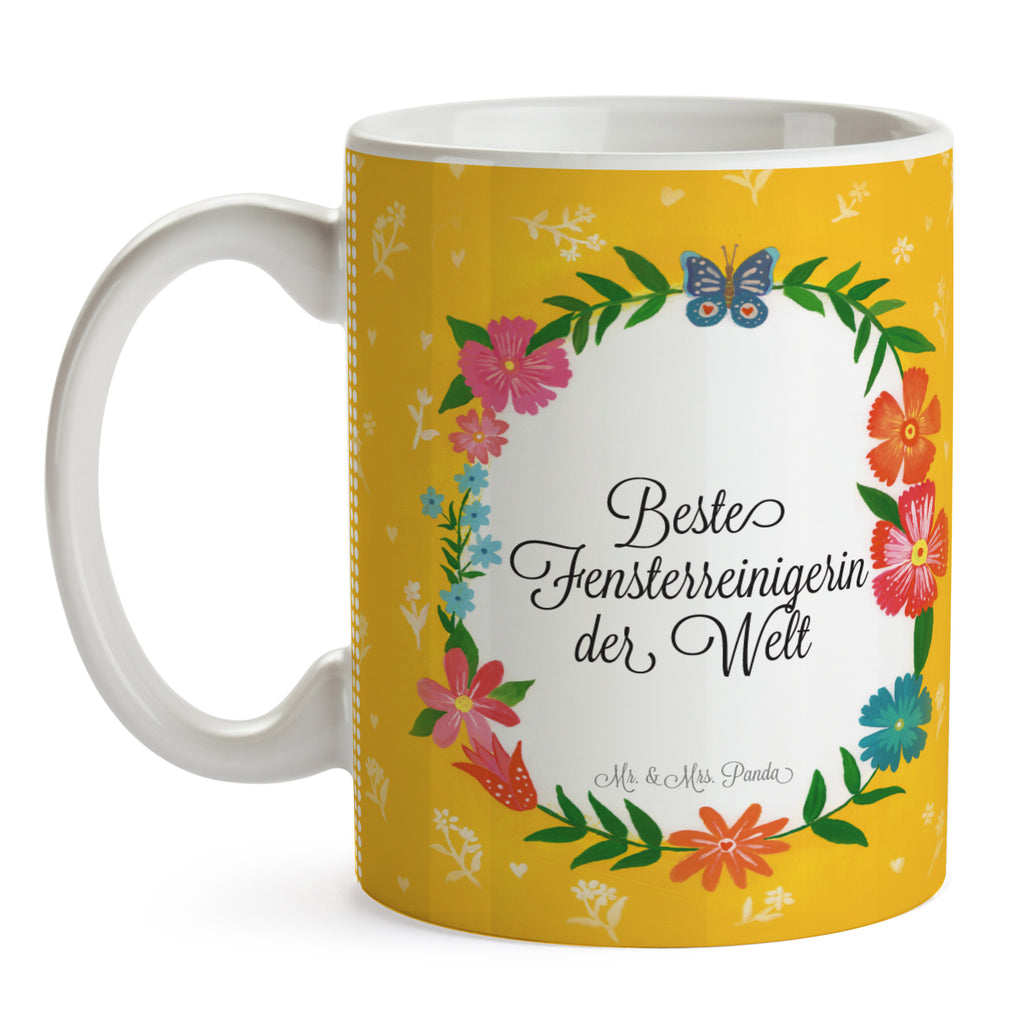 Tasse Design Frame Happy Girls Fensterreinigerin Geschenk Becher, Kaffeetasse, Kaffeebecher, Tee, Frühstück, Büro  
