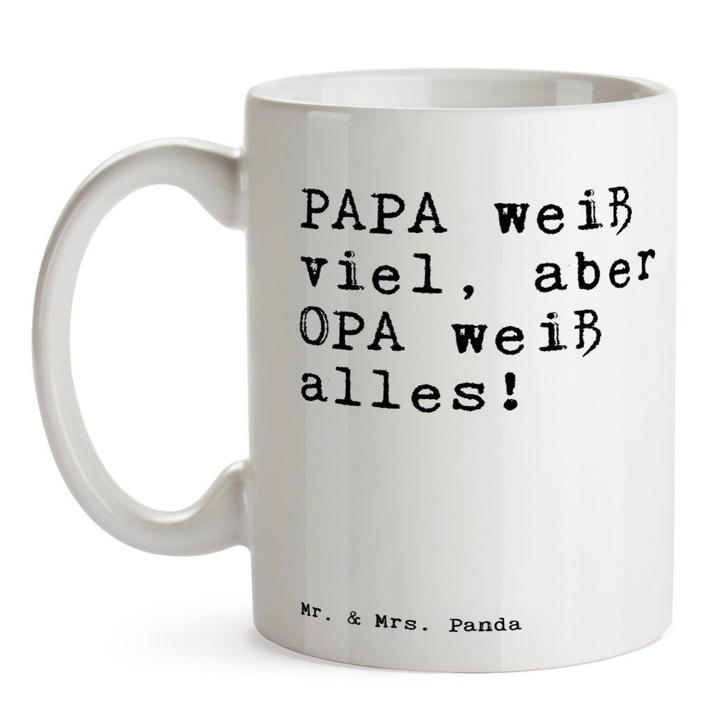 Tasse Sprüche und Zitate PAPA weiß viel, aber OPA weiß alles!