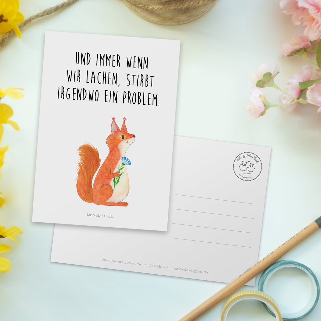 Postkarte Eichhörnchen Blume Geschenkkarte, Grußkarte, Karte, Einladung, Ansichtskarte, Geburtstagskarte, Einladungskarte, Dankeskarte, Tiermotive, Gute Laune, lustige Sprüche, Tiere, Eichhörnchen, Eichhorn, Spruch positiv, Lachen, Spaß, Motivation Sprüche, Motivation Bilder, glücklich Spruch, Spruch Deko