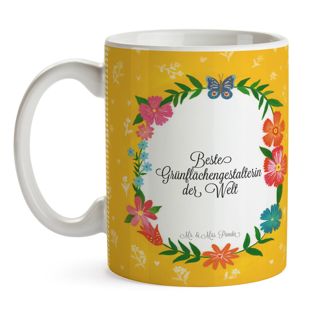 Tasse Design Frame Happy Girls Grünflächengestalterin Geschenk Becher, Kaffeetasse, Kaffeebecher, Tee, Frühstück, Büro  
