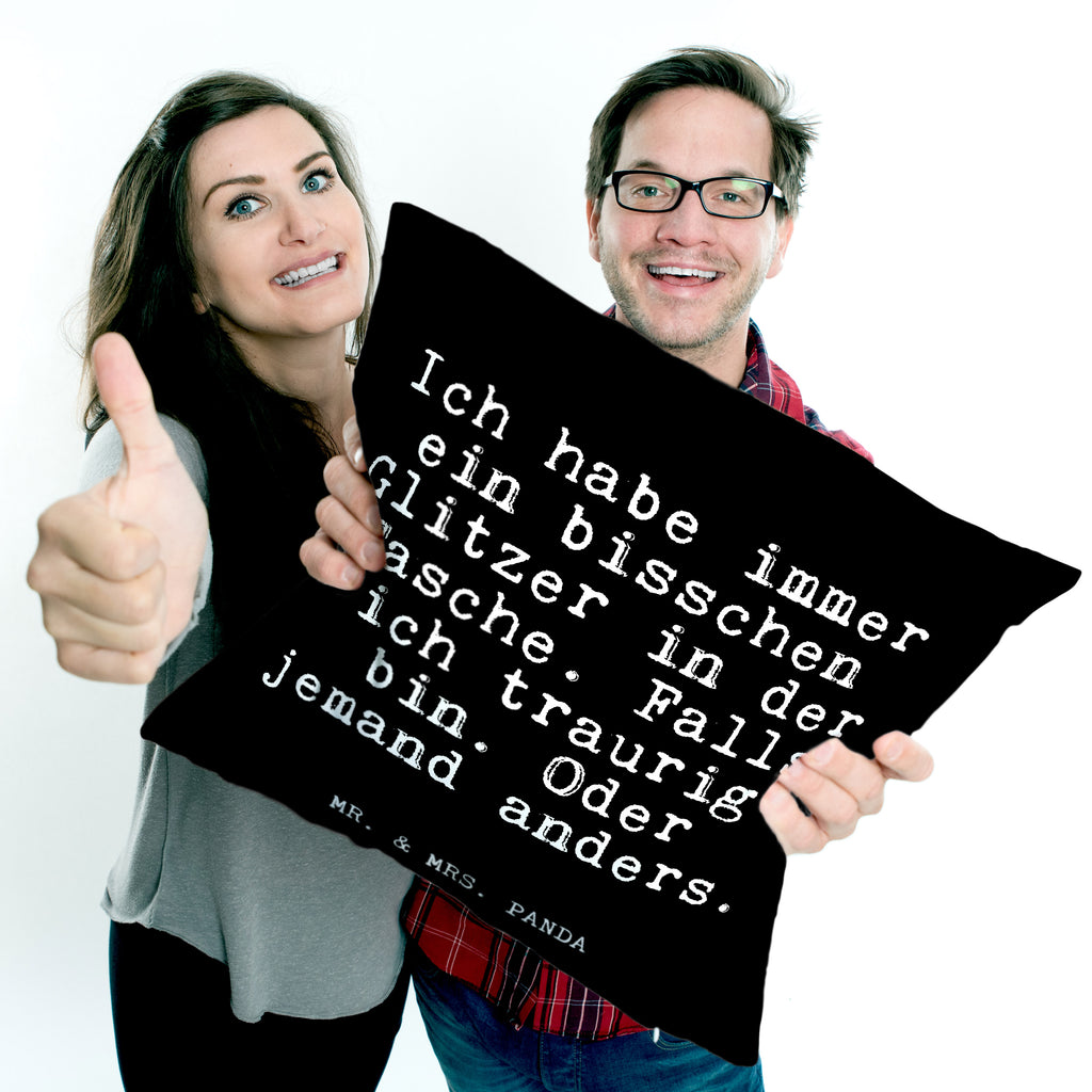 40x40 Kissen Fun Talk Ich habe immer ein bisschen Glitzer in der Tasche. Falls ich traurig bin. Oder jemand anders. Kissenhülle, Kopfkissen, Sofakissen, Dekokissen, Motivkissen, Spruch, Sprüche, lustig, Weisheiten, Zitate, Glizer Spruch Sprüche Weisheiten Zitate Lustig Weisheit Worte