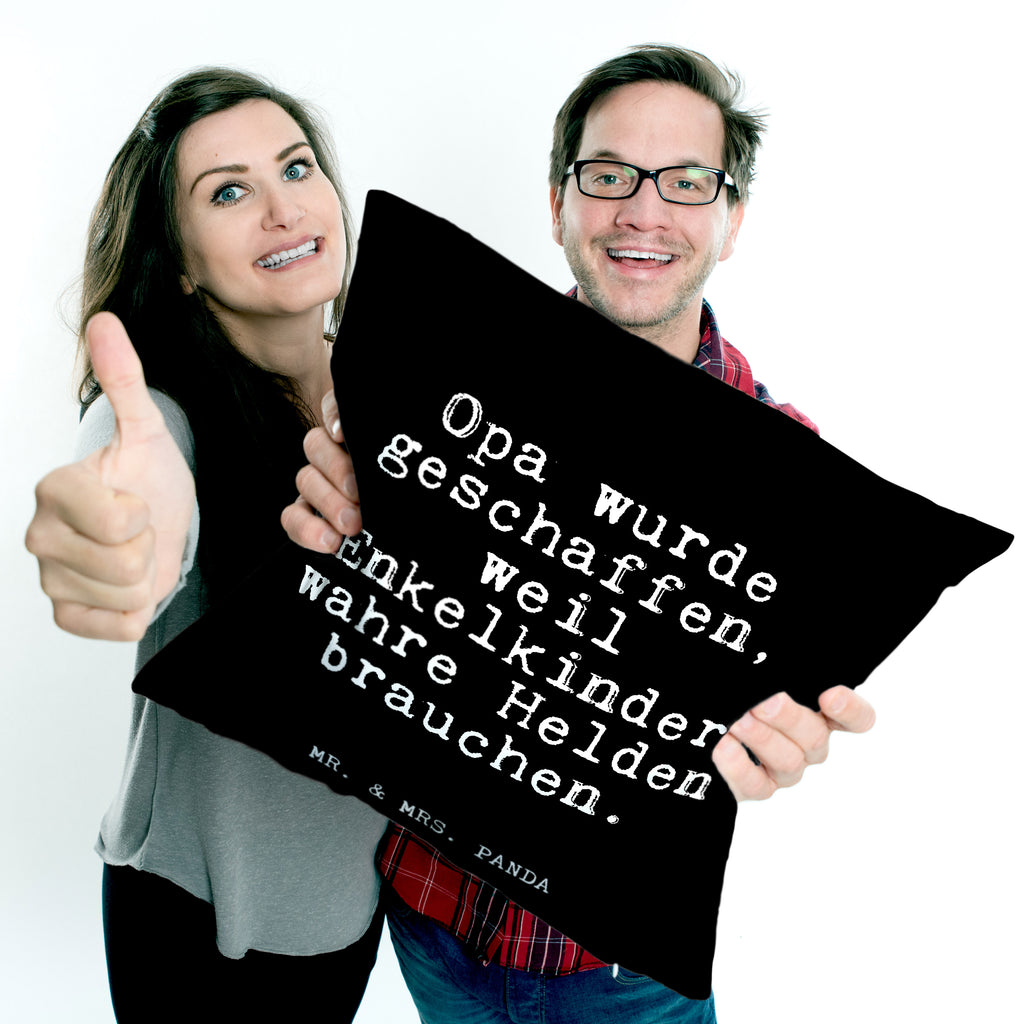 40x40 Kissen Fun Talk Opa wurde geschaffen, weil Enkelkinder wahre Helden brauchen. Kissenhülle, Kopfkissen, Sofakissen, Dekokissen, Motivkissen, Spruch, Sprüche, lustig, Weisheiten, Zitate, Glizer Spruch Sprüche Weisheiten Zitate Lustig Weisheit Worte