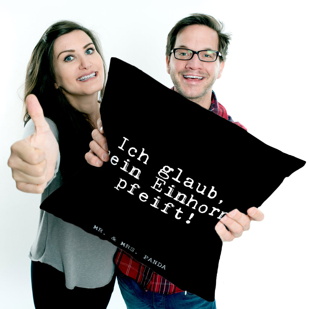 40x40 Kissen Fun Talk Ich glaub, mein Einhorn pfeift! Kissenhülle, Kopfkissen, Sofakissen, Dekokissen, Motivkissen, Spruch, Sprüche, lustig, Weisheiten, Zitate, Glizer Spruch Sprüche Weisheiten Zitate Lustig Weisheit Worte