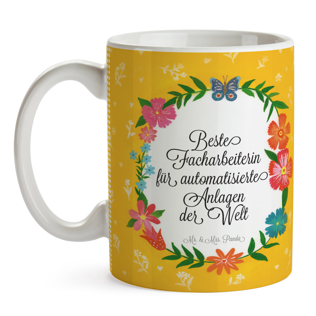Tasse Design Frame Happy Girls Facharbeiterin für automatisierte Anlagen Geschenk Becher, Kaffeetasse, Kaffeebecher, Tee, Frühstück, Büro  