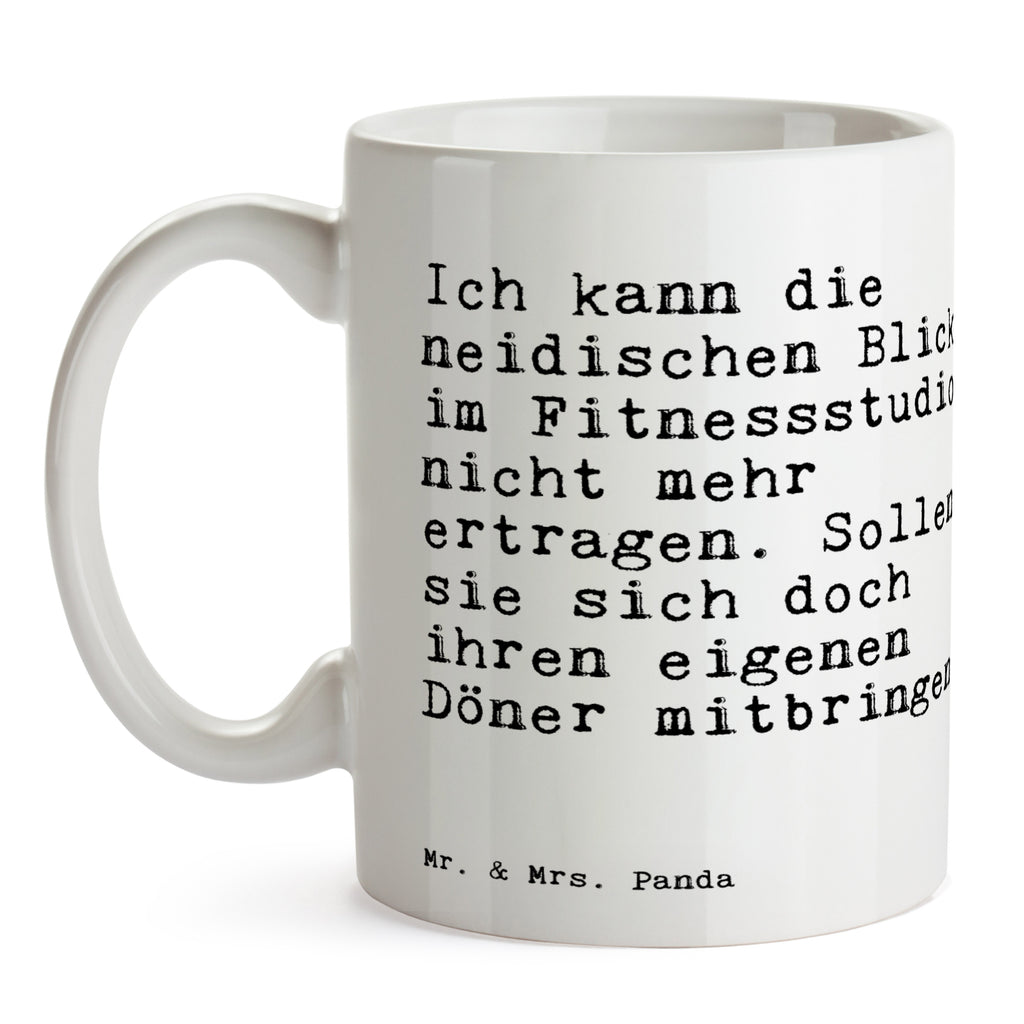 Tasse Sprüche und Zitate Ich kann die neidischen Blicke im Fitnessstudio nicht mehr ertragen. Sollen sie sich doch ihren eigenen Döner mitbringen. Spruch Sprüche Weisheiten Zitate Lustig Weisheit Worte Becher, Kaffeetasse, Kaffeebecher, Tee, Frühstück, Büro Fitnessstudio, Fitness, lustiger Spruch, Döner, Döner Spruch, witziger Spruch, Geschenk Freundin Spruch, Sprüche, lustig, Weisheiten, Zitate