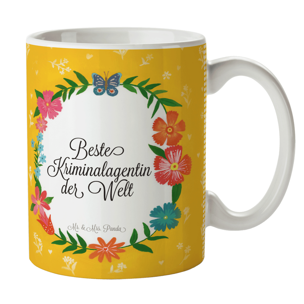 Tasse Design Frame Happy Girls Kriminalagentin Geschenk Becher, Kaffeetasse, Kaffeebecher, Tee, Frühstück, Büro  