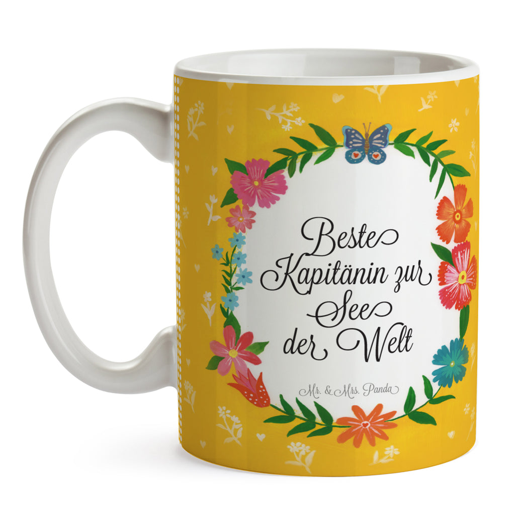 Tasse Design Frame Happy Girls Kapitänin zur See Geschenk Becher, Kaffeetasse, Kaffeebecher, Tee, Frühstück, Büro  