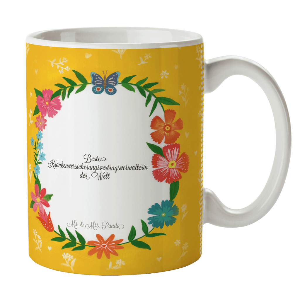 Tasse Design Frame Happy Girls Krankenversicherungsvertragsverwalterin Geschenk Becher, Kaffeetasse, Kaffeebecher, Tee, Frühstück, Büro  