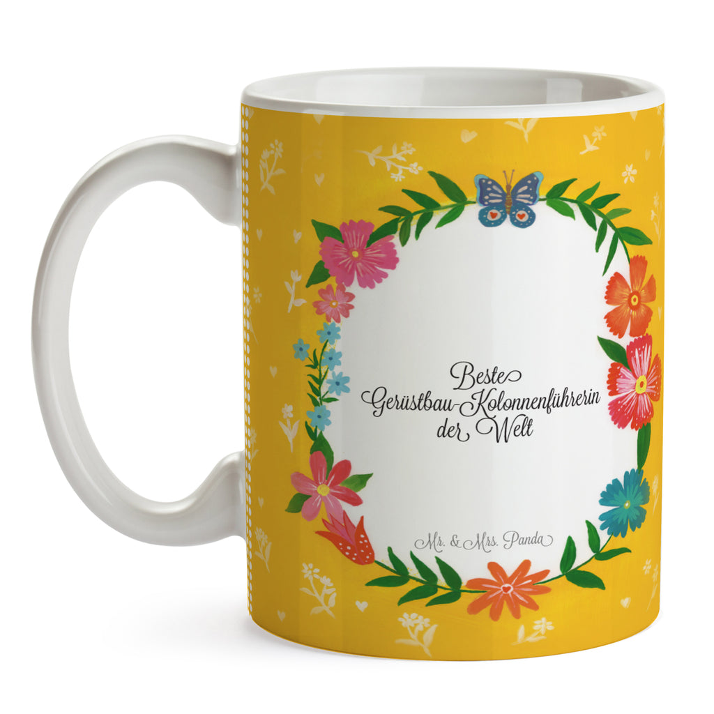 Tasse Design Frame Happy Girls Gerüstbau-Kolonnenführerin Geschenk Becher, Kaffeetasse, Kaffeebecher, Tee, Frühstück, Büro  
