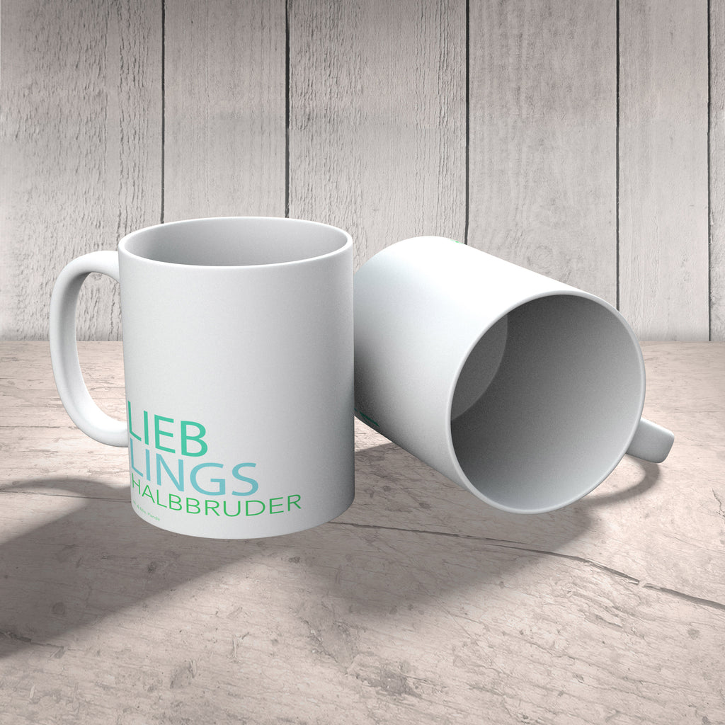 Tasse Text Halbbruder Spruch Becher, Kaffeetasse, Kaffeebecher, Tee, Frühstück, Büro Halbbruder, Stiefbruder, Stief, Stiefgeschwister, Bruder, Brudi, Geschwister, Bruderherz, Schwester, Geschenk, Familie, Kleinigkeit, Brother, Bester, Sohn 