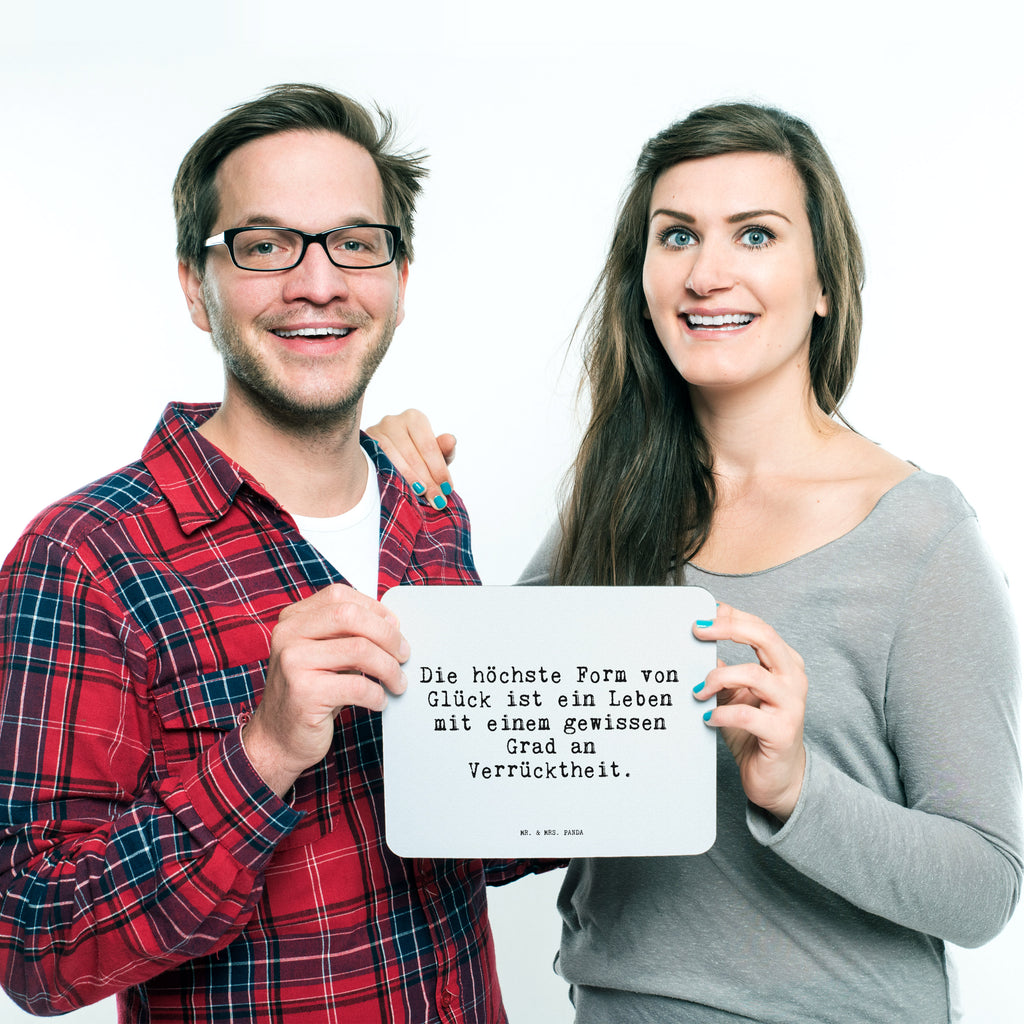 Mauspad Sprüche und Zitate Die höchste Form von Glück ist ein Leben mit einem gewissen Grad an Verrücktheit. Mousepad, Computer zubehör, Büroausstattung, PC Zubehör, Arbeitszimmer, Mauspad, Einzigartiges Mauspad, Designer Mauspad, Spruch, Sprüche, lustig, Weisheiten, Zitate, Spruch Sprüche Weisheiten Zitate Lustig Weisheit Worte