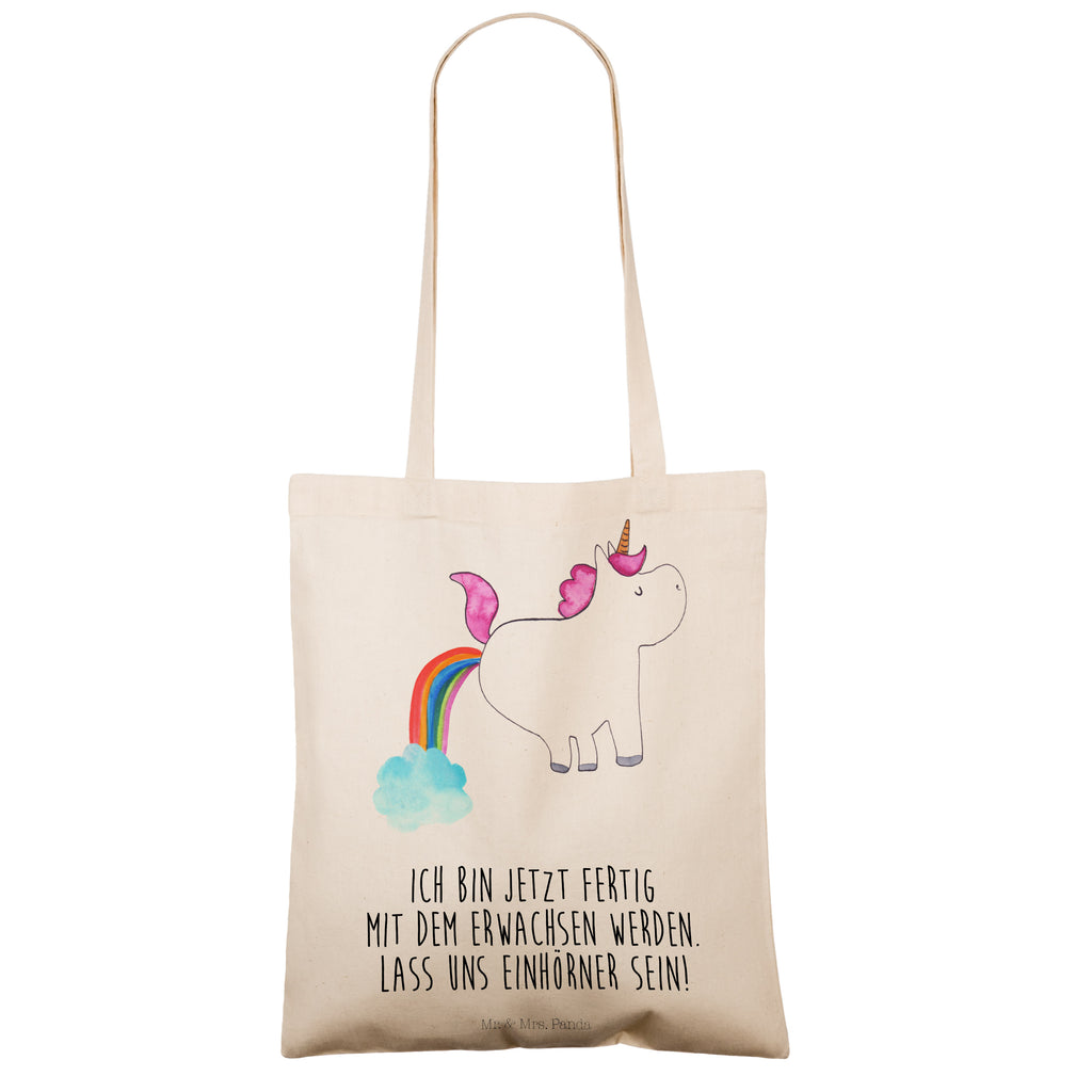 Tragetasche Einhorn Pupsend Beuteltasche, Beutel, Einkaufstasche, Jutebeutel, Stoffbeutel, Einhorn, Einhörner, Einhorn Deko, Pegasus, Unicorn, Pups, Regenbogen, Glitzer, Einhornpower, Erwachsenwerden, Spaß, lustig, Freundin