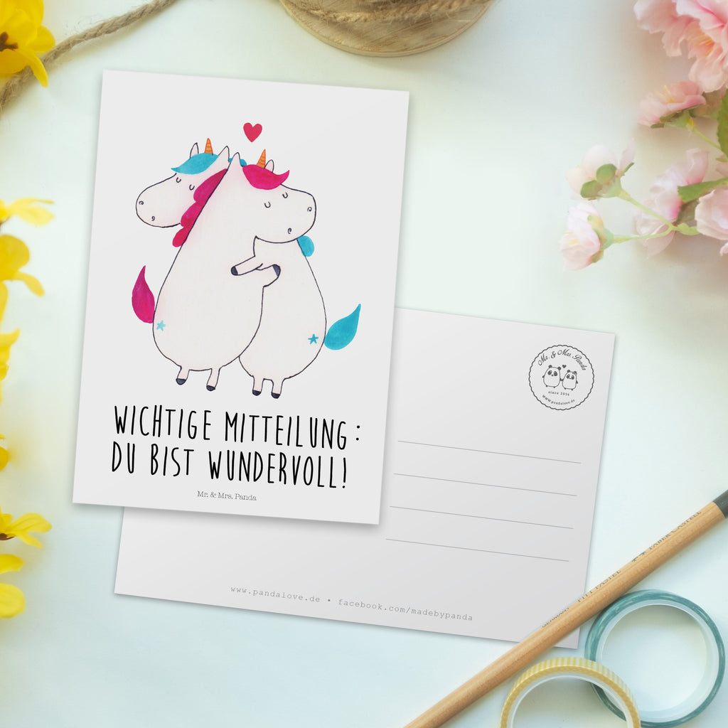 Postkarte Einhorn Mitteilung Geschenkkarte, Grußkarte, Karte, Einladung, Ansichtskarte, Geburtstagskarte, Einladungskarte, Dankeskarte, Einhorn, Einhörner, Einhorn Deko, Pegasus, Unicorn, Valentinstag, Valentine, Liebe, Geschenk, Partner, Ehe, lustig, witzig, Spruch