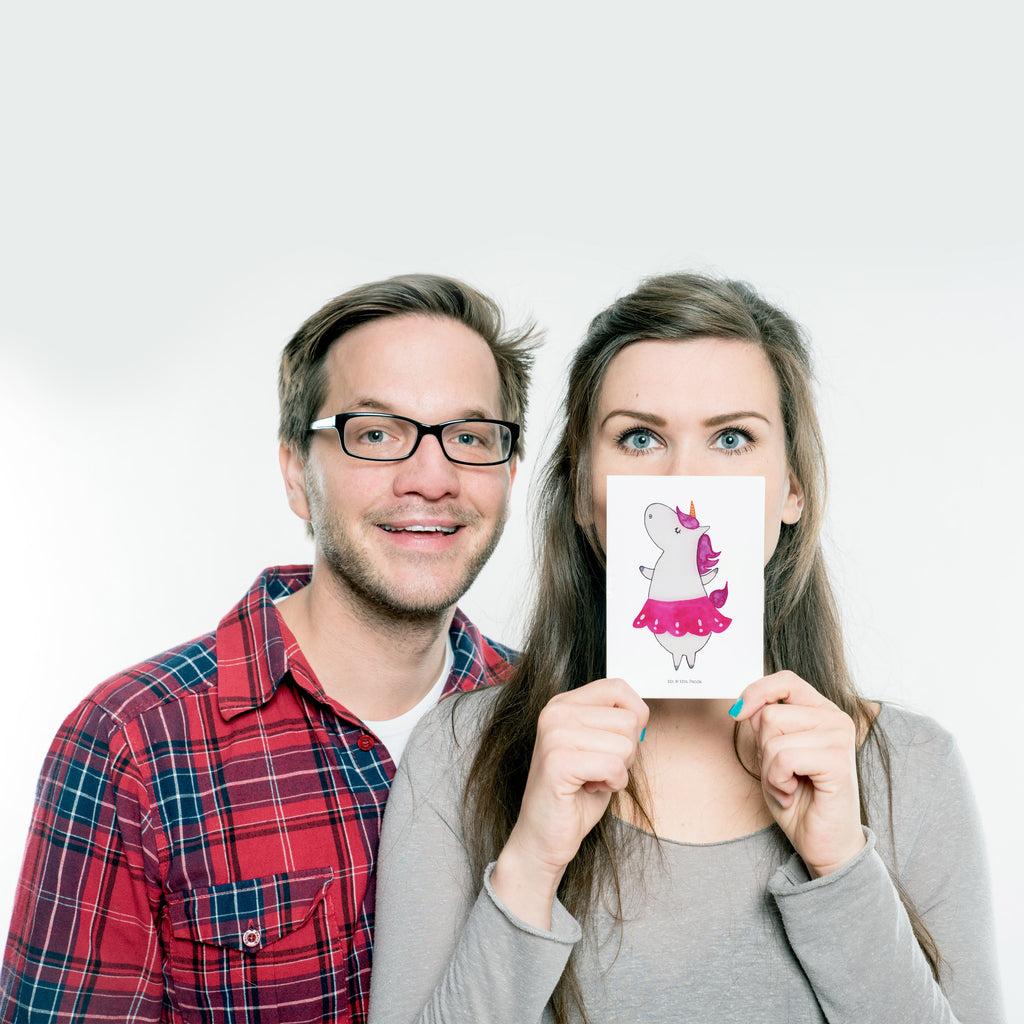Postkarte Einhorn Ballerina Geschenkkarte, Grußkarte, Karte, Einladung, Ansichtskarte, Geburtstagskarte, Einladungskarte, Dankeskarte, Einhorn, Einhörner, Einhorn Deko, Pegasus, Unicorn, Tanzen, Ballerina, Party, Wohnung, Spaß, Feiern, Geburtstag, Tänzerin, Lebenslust, Lebensfreude