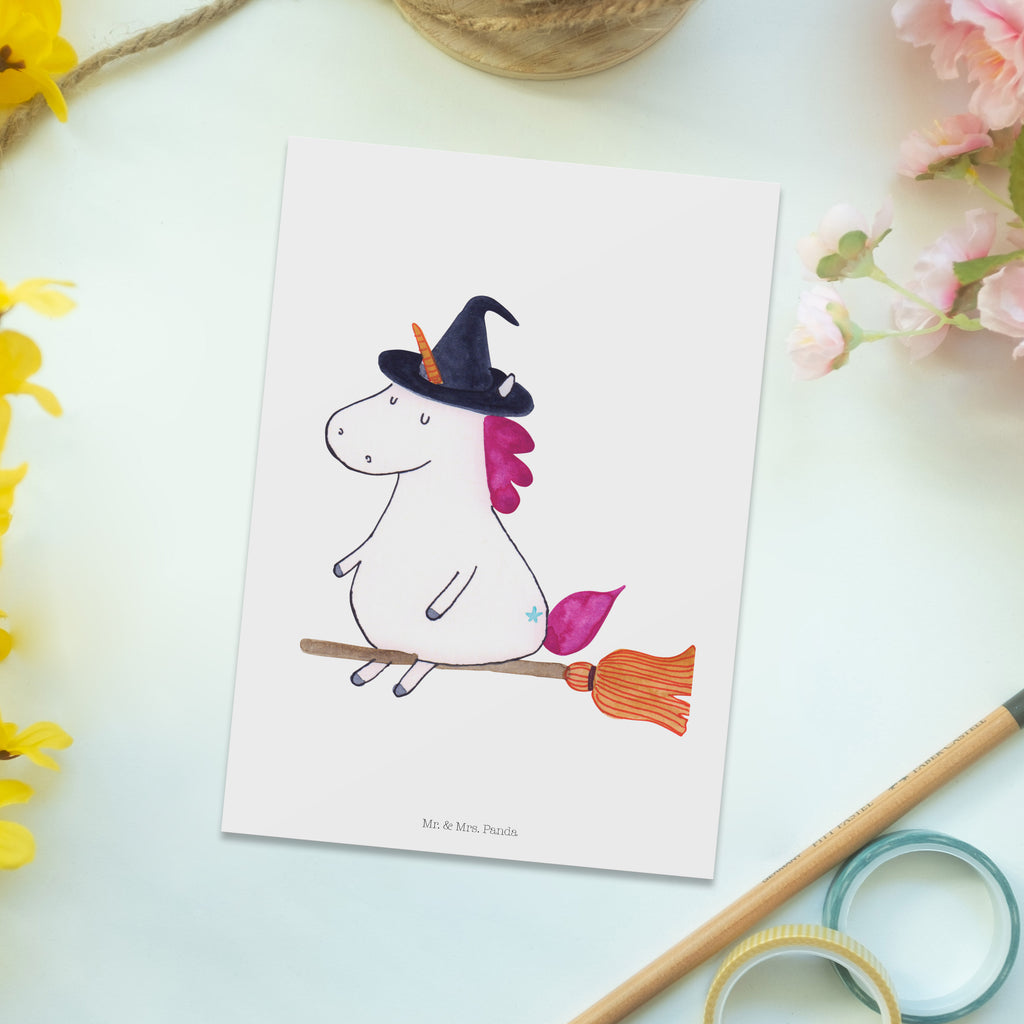 Postkarte Einhorn Hexe Geschenkkarte, Grußkarte, Karte, Einladung, Ansichtskarte, Geburtstagskarte, Einladungskarte, Dankeskarte, Einhorn, Einhörner, Einhorn Deko, Pegasus, Unicorn, Frau, Ehefrau, Hexe, Teufel, Engel, Verrückte, Freundin, Leben, Zicke