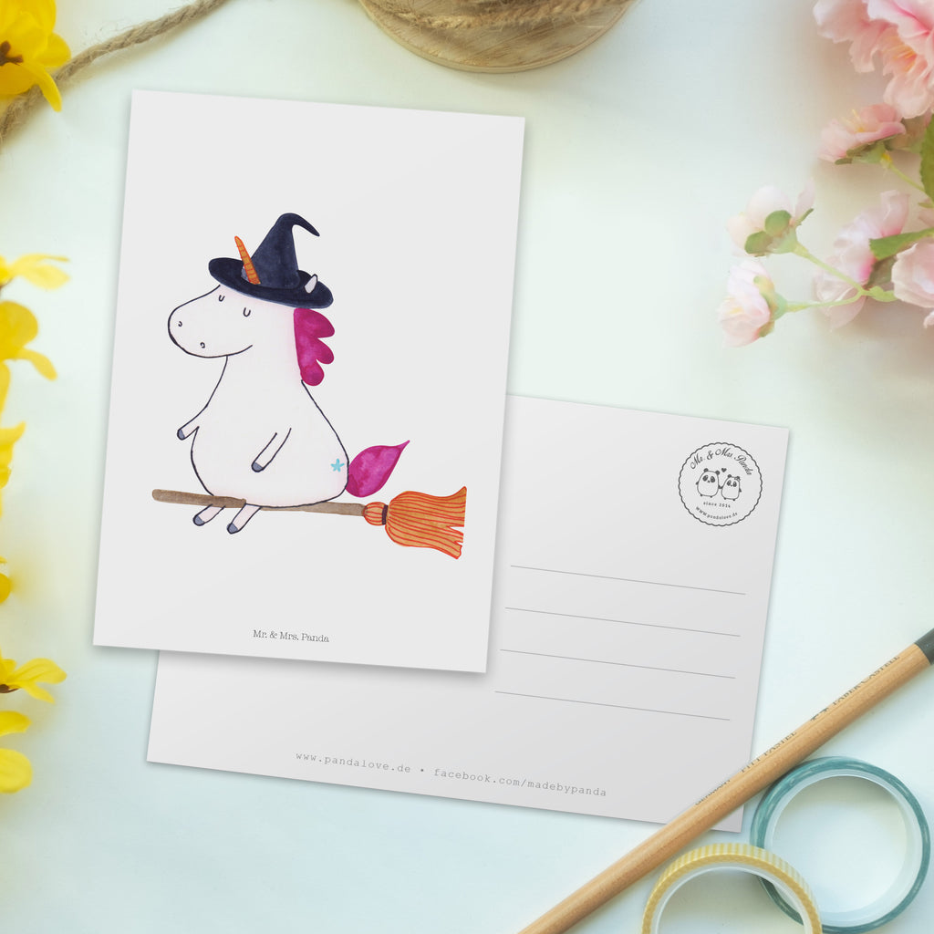 Postkarte Einhorn Hexe Geschenkkarte, Grußkarte, Karte, Einladung, Ansichtskarte, Geburtstagskarte, Einladungskarte, Dankeskarte, Einhorn, Einhörner, Einhorn Deko, Pegasus, Unicorn, Frau, Ehefrau, Hexe, Teufel, Engel, Verrückte, Freundin, Leben, Zicke
