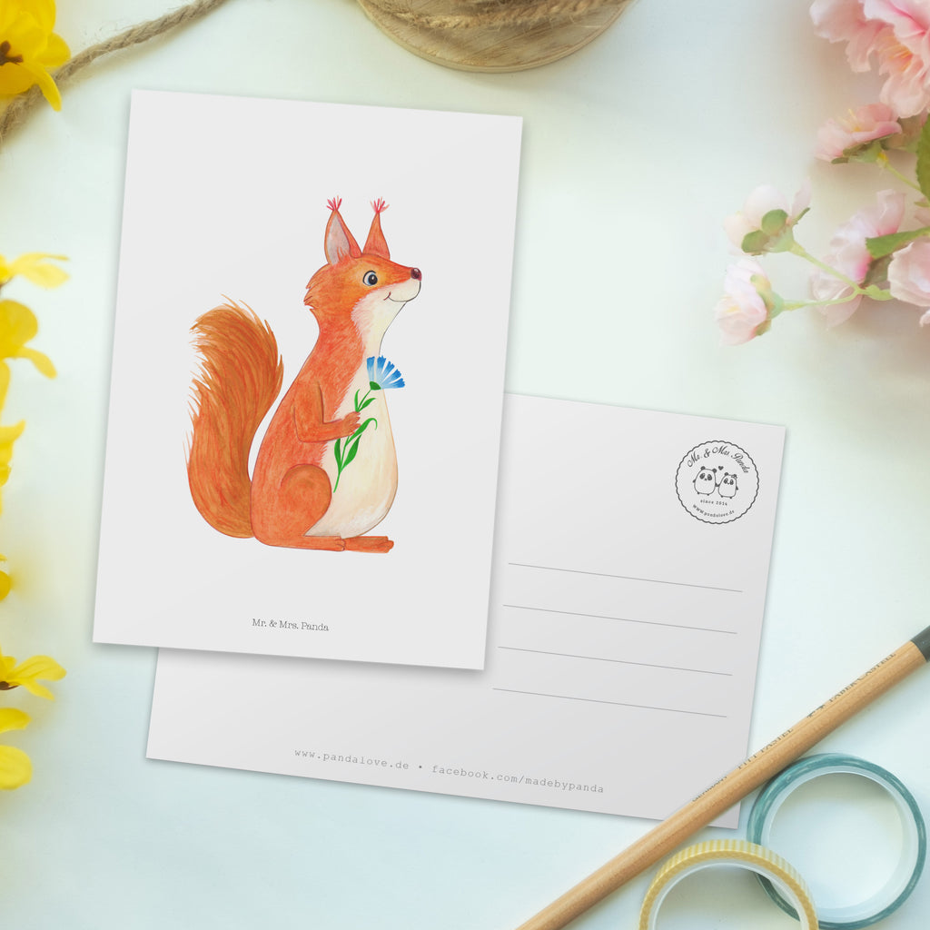 Postkarte Eichhörnchen Blume Geschenkkarte, Grußkarte, Karte, Einladung, Ansichtskarte, Geburtstagskarte, Einladungskarte, Dankeskarte, Tiermotive, Gute Laune, lustige Sprüche, Tiere, Eichhörnchen, Eichhorn, Spruch positiv, Lachen, Spaß, Motivation Sprüche, Motivation Bilder, glücklich Spruch, Spruch Deko