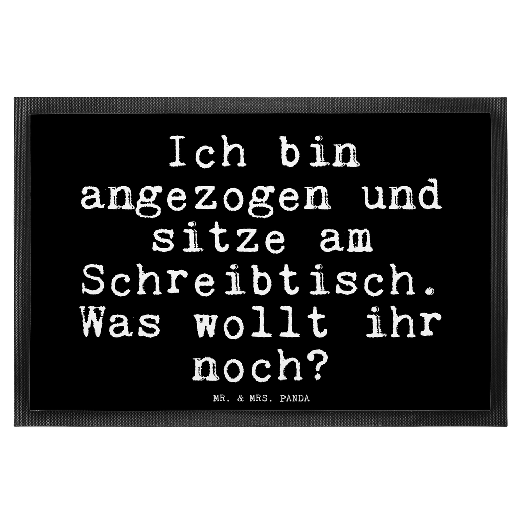 Fußmatte Fun Talk Ich bin angezogen und sitze am Schreibtisch. Was wollt ihr noch? Türvorleger, Schmutzmatte, Fußabtreter, Matte, Schmutzfänger, Fußabstreifer, Schmutzfangmatte, Türmatte, Motivfußmatte, Haustürmatte, Vorleger, Spruch, Sprüche, lustig, Weisheiten, Zitate, Glizer Spruch Sprüche Weisheiten Zitate Lustig Weisheit Worte