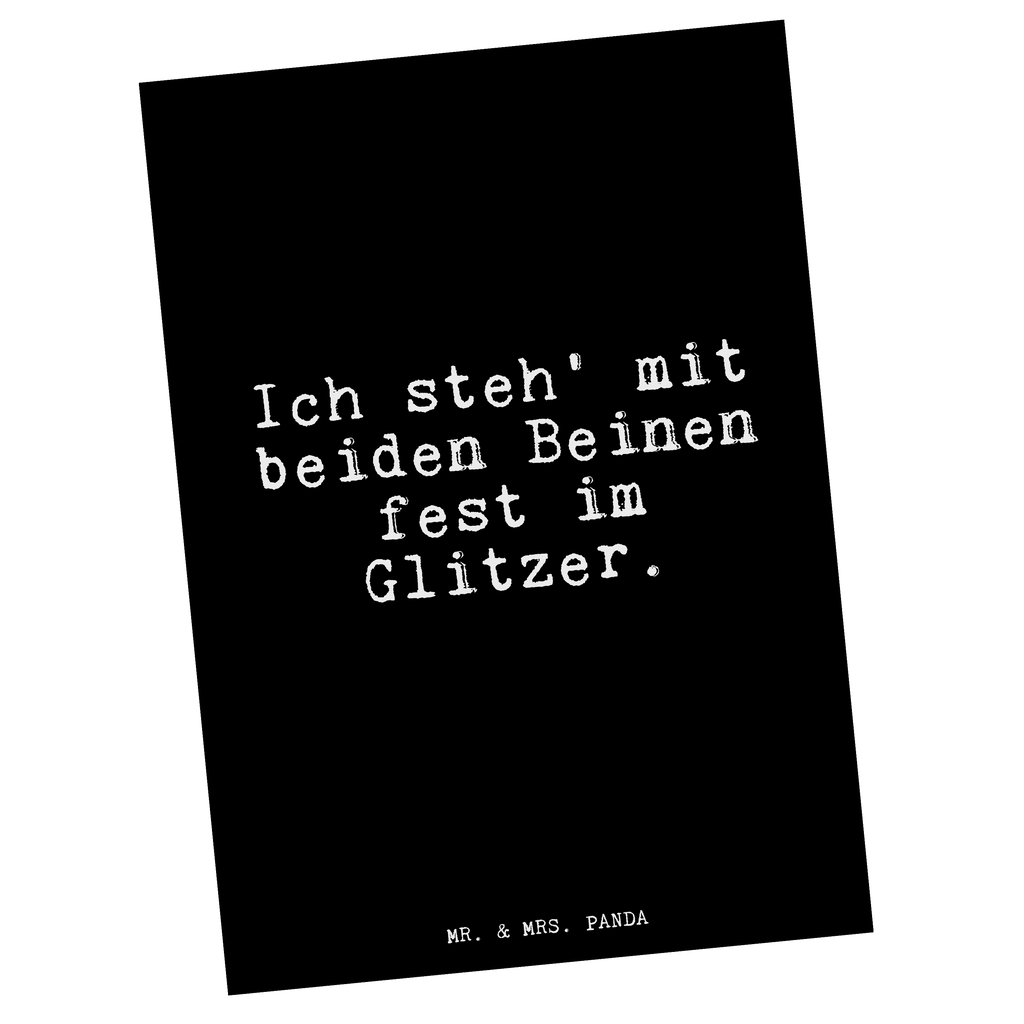 Postkarte Fun Talk Ich steh' mit beiden Beinen fest im Glitzer. Geschenkkarte, Grußkarte, Karte, Einladung, Ansichtskarte, Geburtstagskarte, Einladungskarte, Dankeskarte, Spruch, Sprüche, lustig, Weisheiten, Zitate, Glizer Spruch Sprüche Weisheiten Zitate Lustig Weisheit Worte