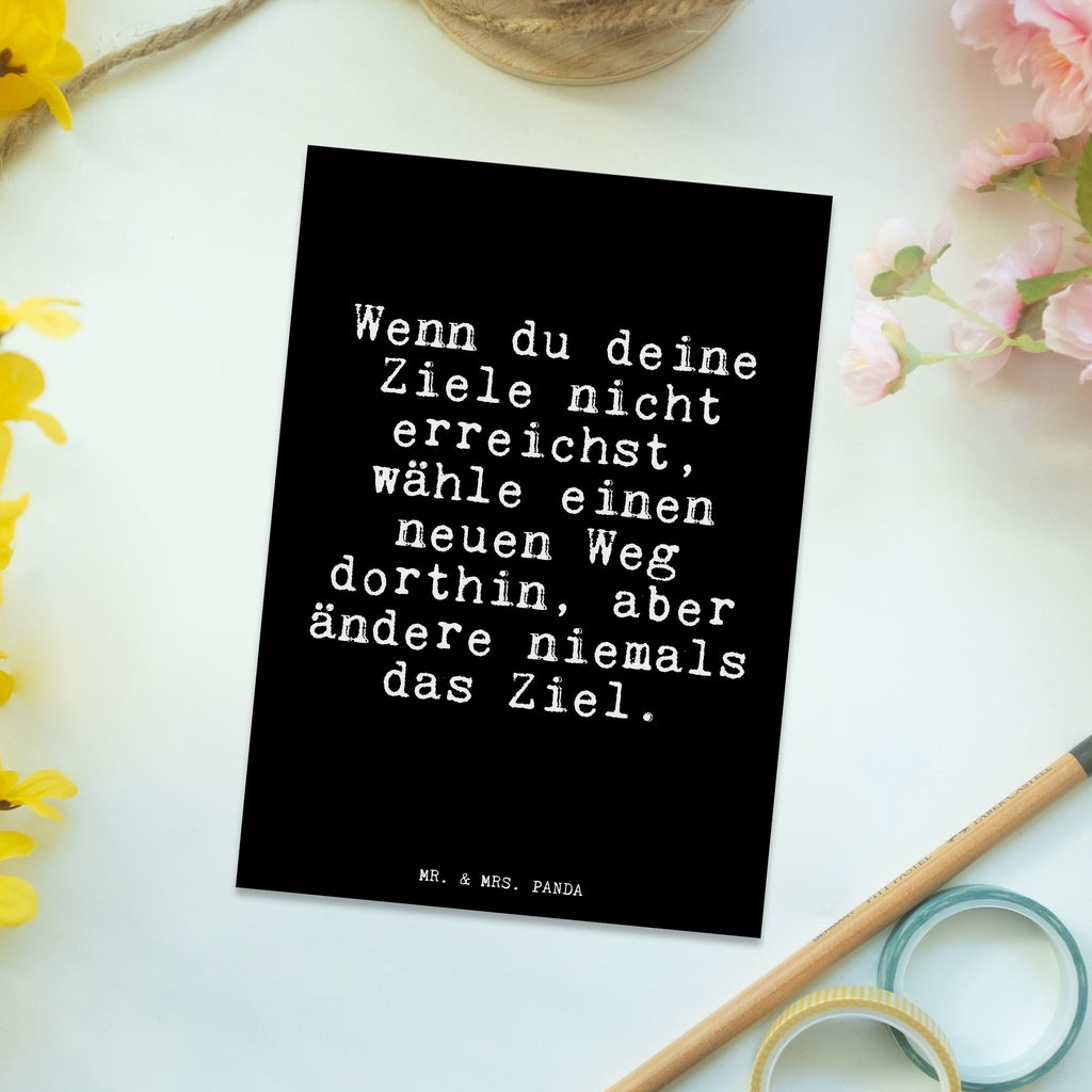 Postkarte Fun Talk Wenn du deine Ziele nicht erreichst, wähle einen neuen Weg dorthin, aber ändere niemals das Ziel. Geschenkkarte, Grußkarte, Karte, Einladung, Ansichtskarte, Geburtstagskarte, Einladungskarte, Dankeskarte, Spruch, Sprüche, lustig, Weisheiten, Zitate, Glizer Spruch Sprüche Weisheiten Zitate Lustig Weisheit Worte