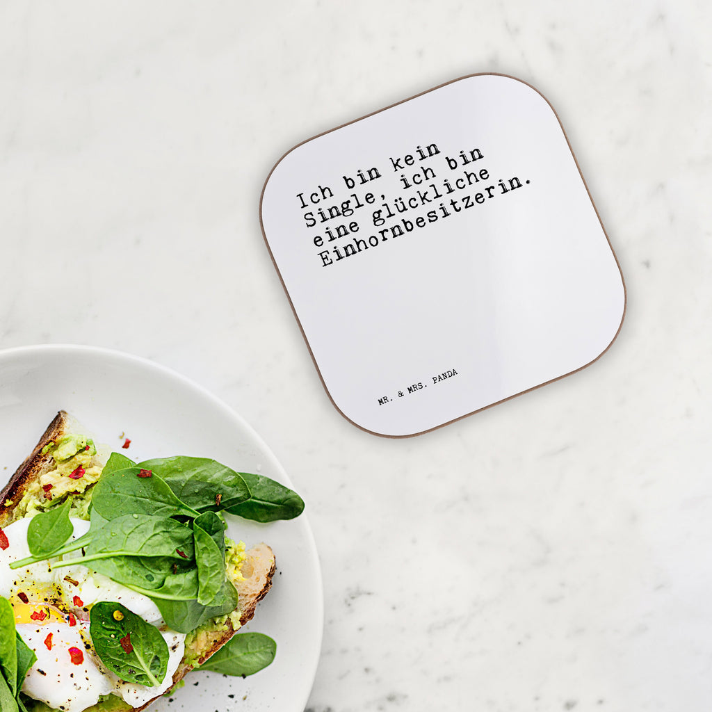 Quadratische Untersetzer Sprüche und Zitate Ich bin kein Single, ich bin eine glückliche Einhornbesitzerin. Bierdeckel, Glasuntersetzer, Untersetzer Gläser, Getränkeuntersetzer, Spruch, Sprüche, lustig, Weisheiten, Zitate, Spruch Sprüche Weisheiten Zitate Lustig Weisheit Worte