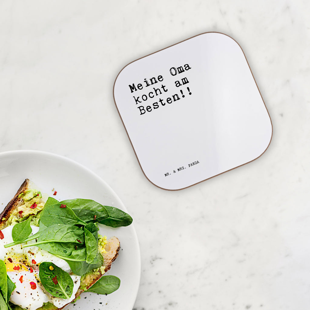 Quadratische Untersetzer Sprüche und Zitate Meine Oma kocht am Besten!! Bierdeckel, Glasuntersetzer, Untersetzer Gläser, Getränkeuntersetzer, Spruch, Sprüche, lustig, Weisheiten, Zitate, Spruch Sprüche Weisheiten Zitate Lustig Weisheit Worte