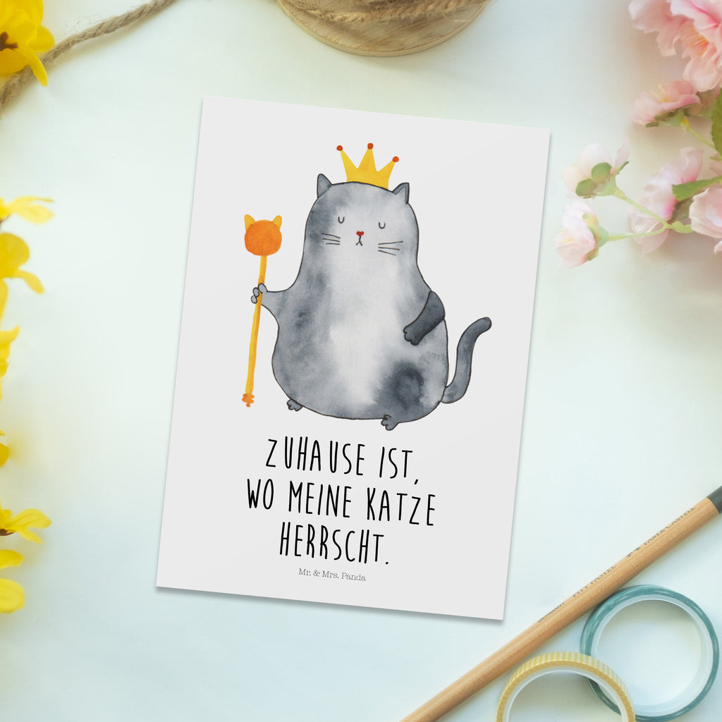 Postkarte Katzen Koenig Geschenkkarte, Grußkarte, Karte, Einladung, Ansichtskarte, Geburtstagskarte, Einladungskarte, Dankeskarte, Katze, Katzenmotiv, Katzenfan, Katzendeko, Katzenfreund, Katzenliebhaber, Katzenprodukte, Katzenartikel, Katzenaccessoires, Katzensouvenirs, Katzenliebhaberprodukte, Katzenmotive, Katzen, Kater, Mietze, Cat, Cats, Katzenhalter, Katzenbesitzerin, Haustier, König, Königin, Queen, Familie, Mietzhaus, Wohnung, erste eigenen Wohnung, Umzug, Einzug