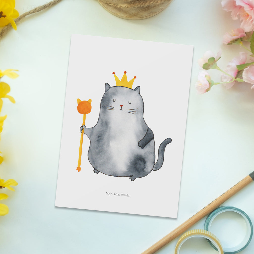Postkarte Katzen Koenig Geschenkkarte, Grußkarte, Karte, Einladung, Ansichtskarte, Geburtstagskarte, Einladungskarte, Dankeskarte, Katze, Katzenmotiv, Katzenfan, Katzendeko, Katzenfreund, Katzenliebhaber, Katzenprodukte, Katzenartikel, Katzenaccessoires, Katzensouvenirs, Katzenliebhaberprodukte, Katzenmotive, Katzen, Kater, Mietze, Cat, Cats, Katzenhalter, Katzenbesitzerin, Haustier, König, Königin, Queen, Familie, Mietzhaus, Wohnung, erste eigenen Wohnung, Umzug, Einzug