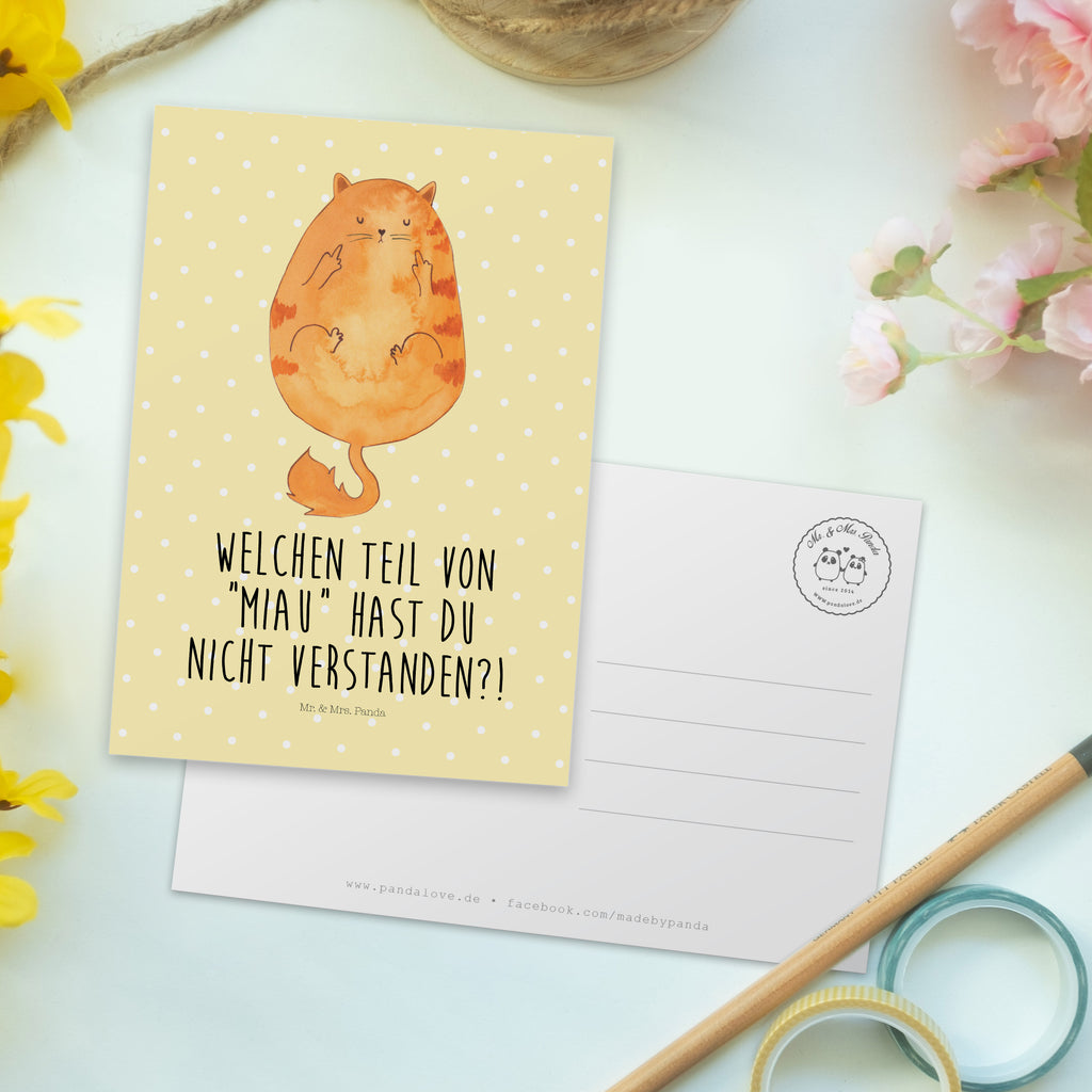 Postkarte Katze Mittelfinger Geschenkkarte, Grußkarte, Karte, Einladung, Ansichtskarte, Geburtstagskarte, Einladungskarte, Dankeskarte, Katze, Katzenmotiv, Katzenfan, Katzendeko, Katzenfreund, Katzenliebhaber, Katzenprodukte, Katzenartikel, Katzenaccessoires, Katzensouvenirs, Katzenliebhaberprodukte, Katzenmotive, Katzen, Kater, Mietze, Cat, Cats
